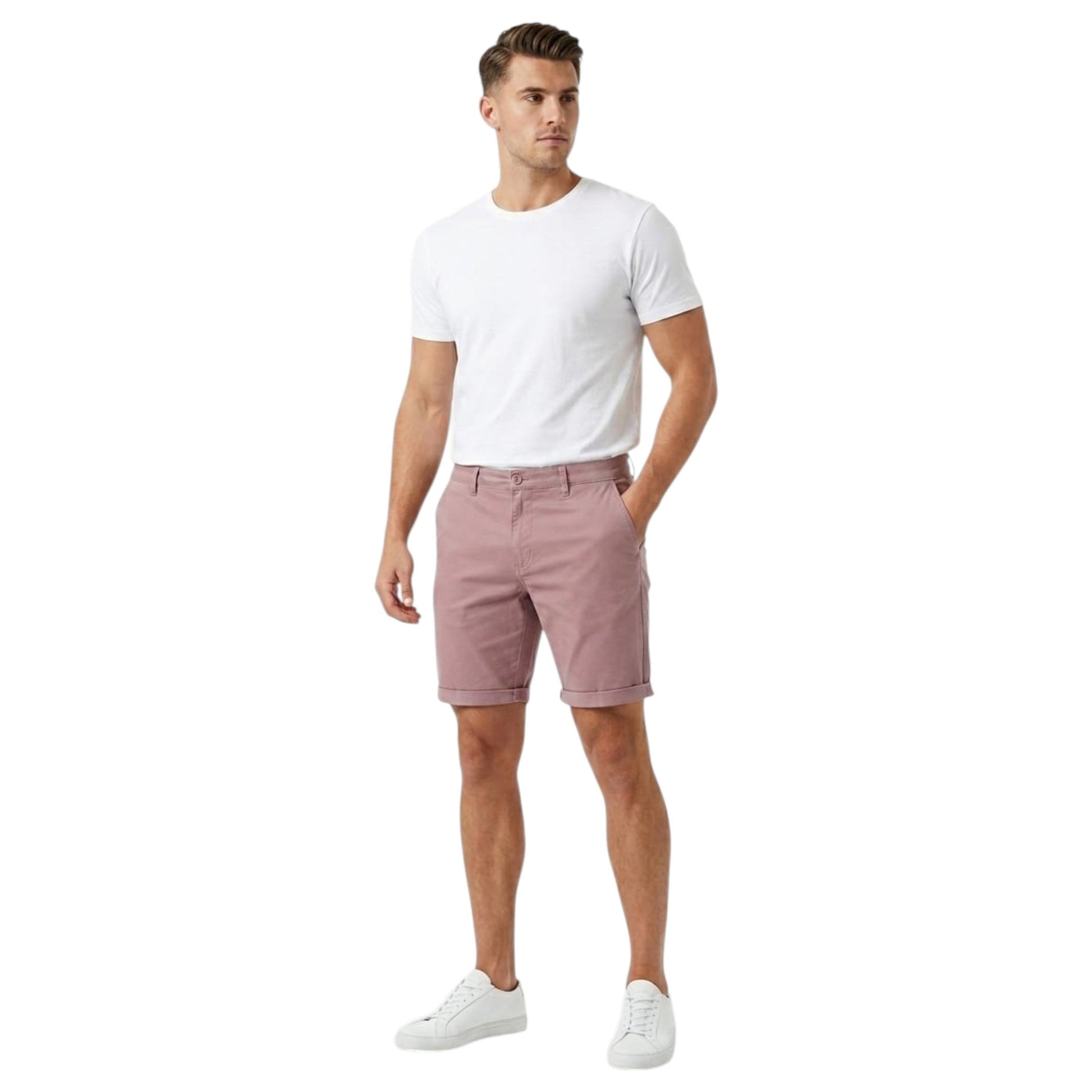 Men's Plain Short,Dusty Rose