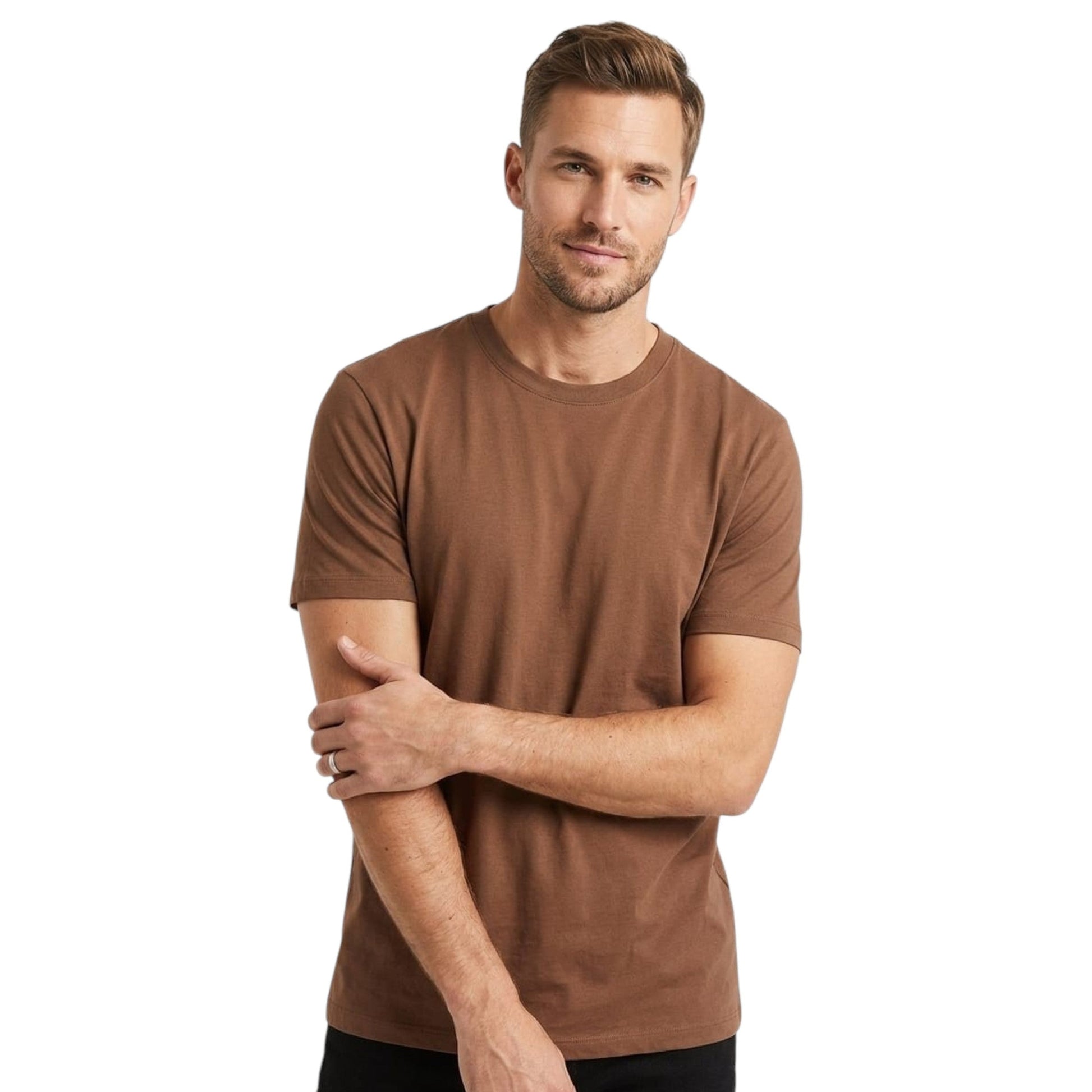 Men's Plain Top,Brown