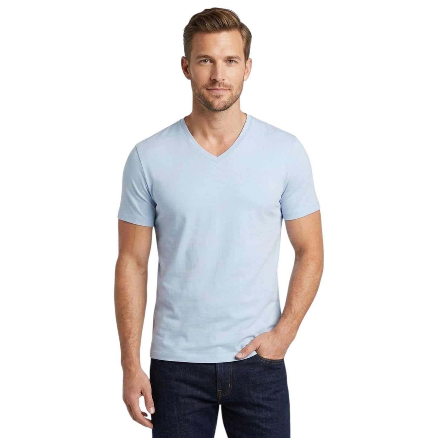 Men's Plain Top,Blue