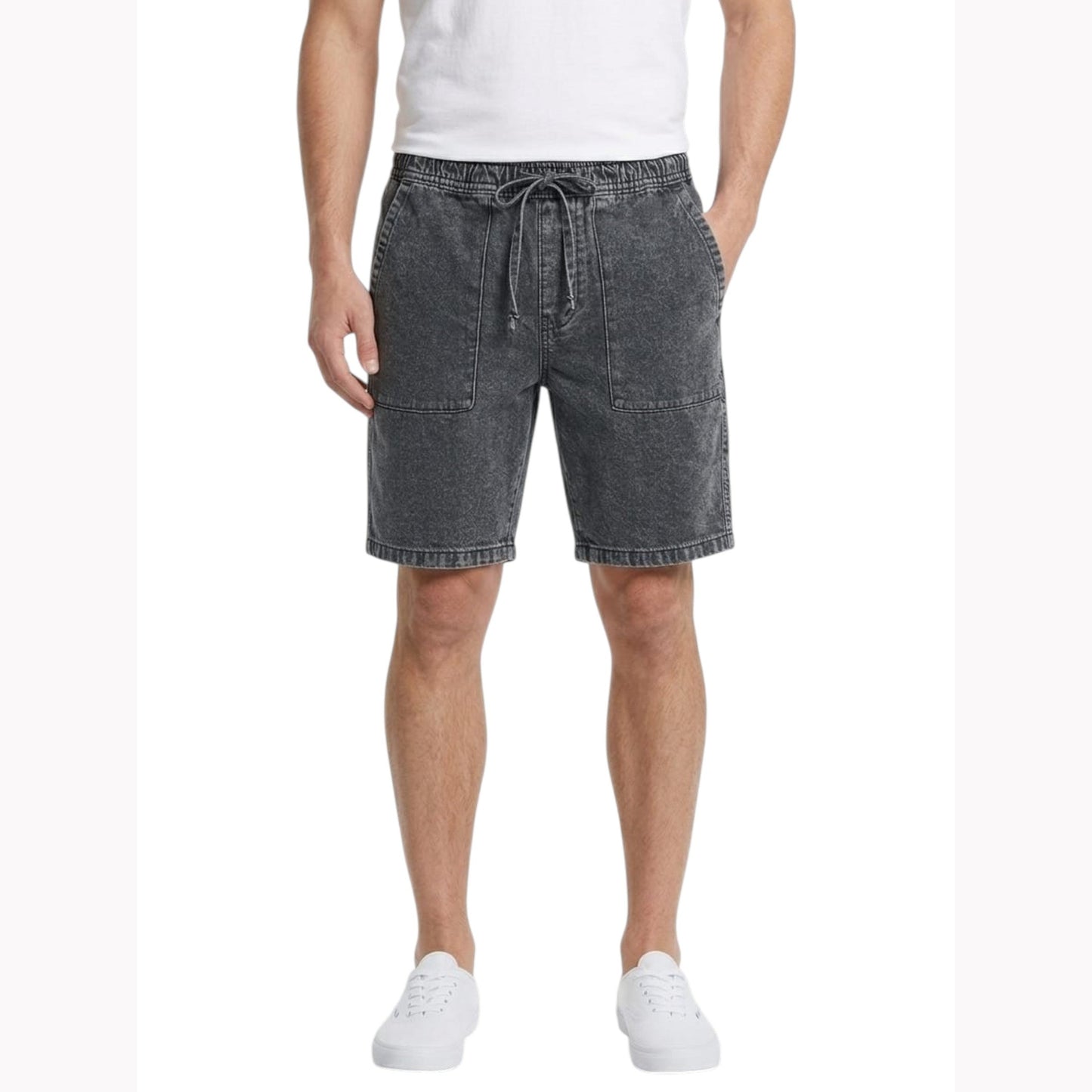 Men's Plain Jeans Short,Black
