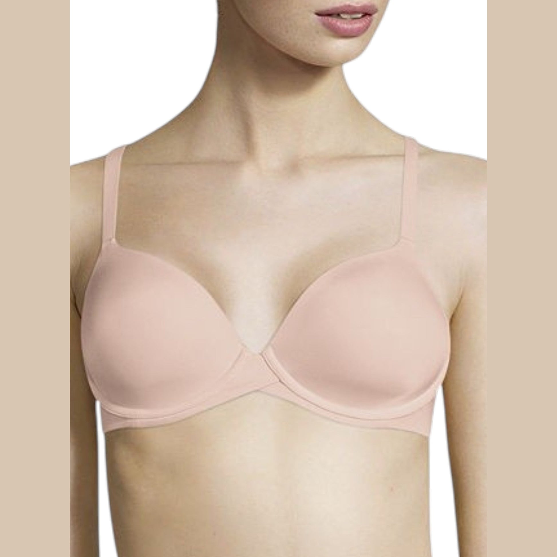 Women's Plain Bra,Beige
