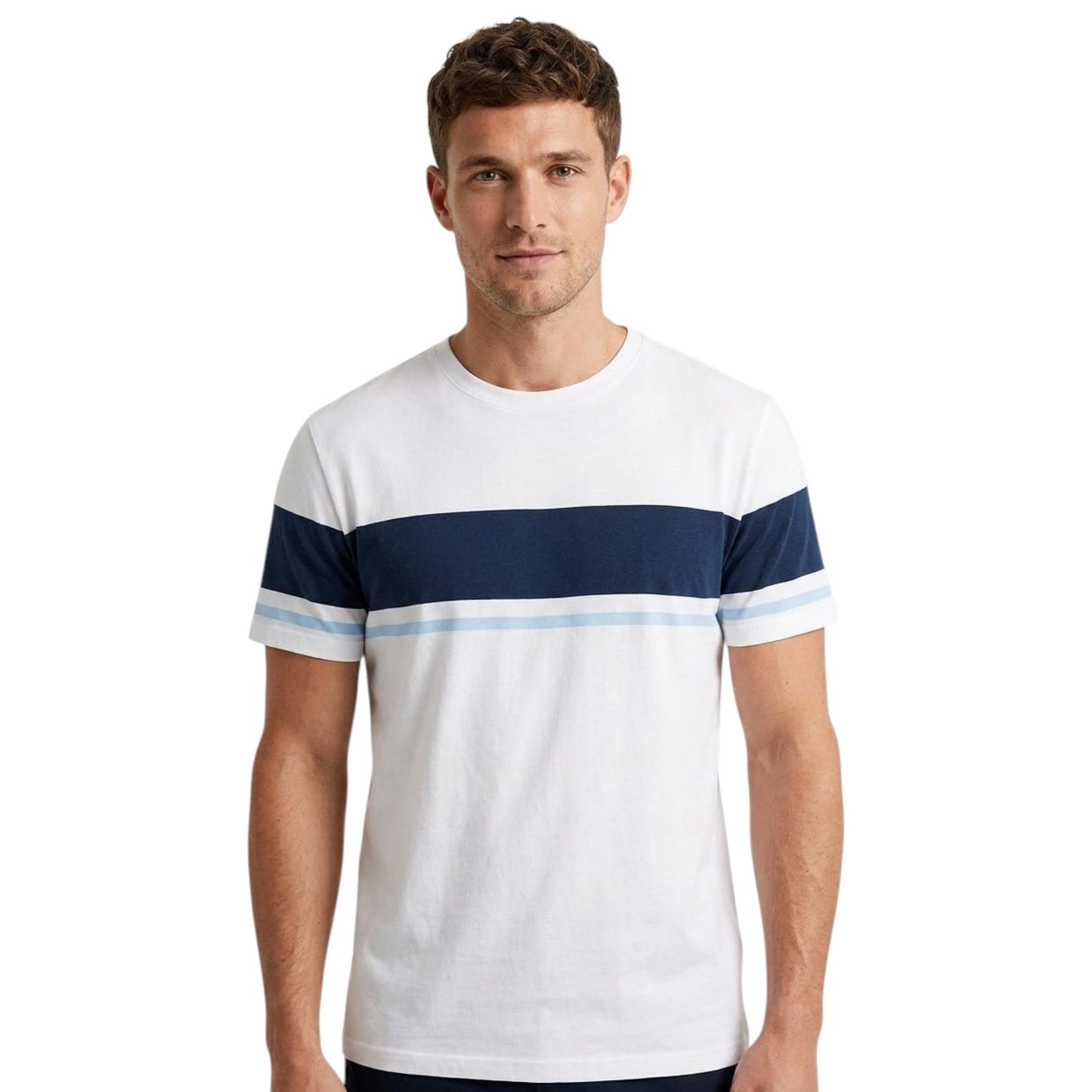 Men's Colorblocked Top,White