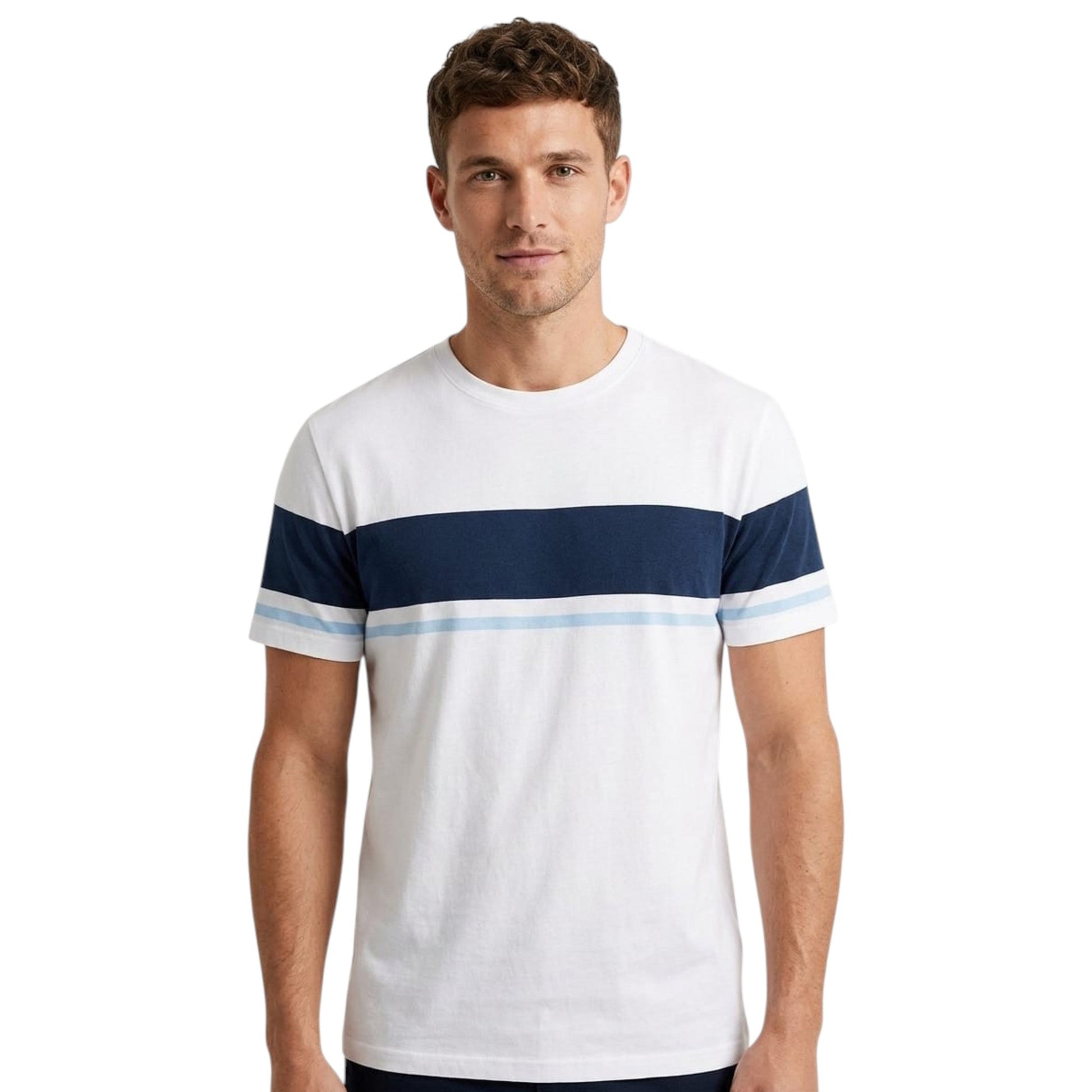 Men's Colorblocked Top,White