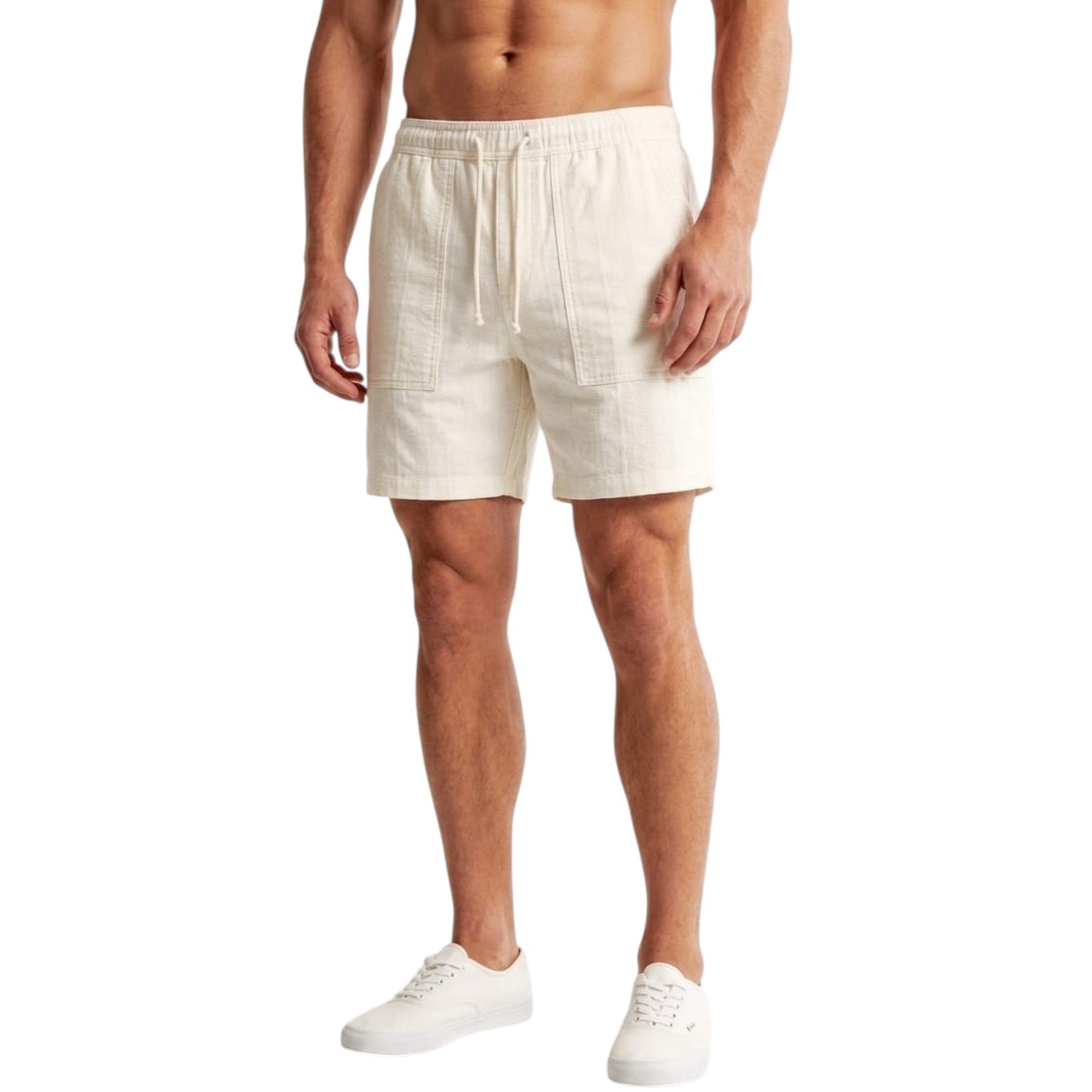 Men's Textured Short,Off White