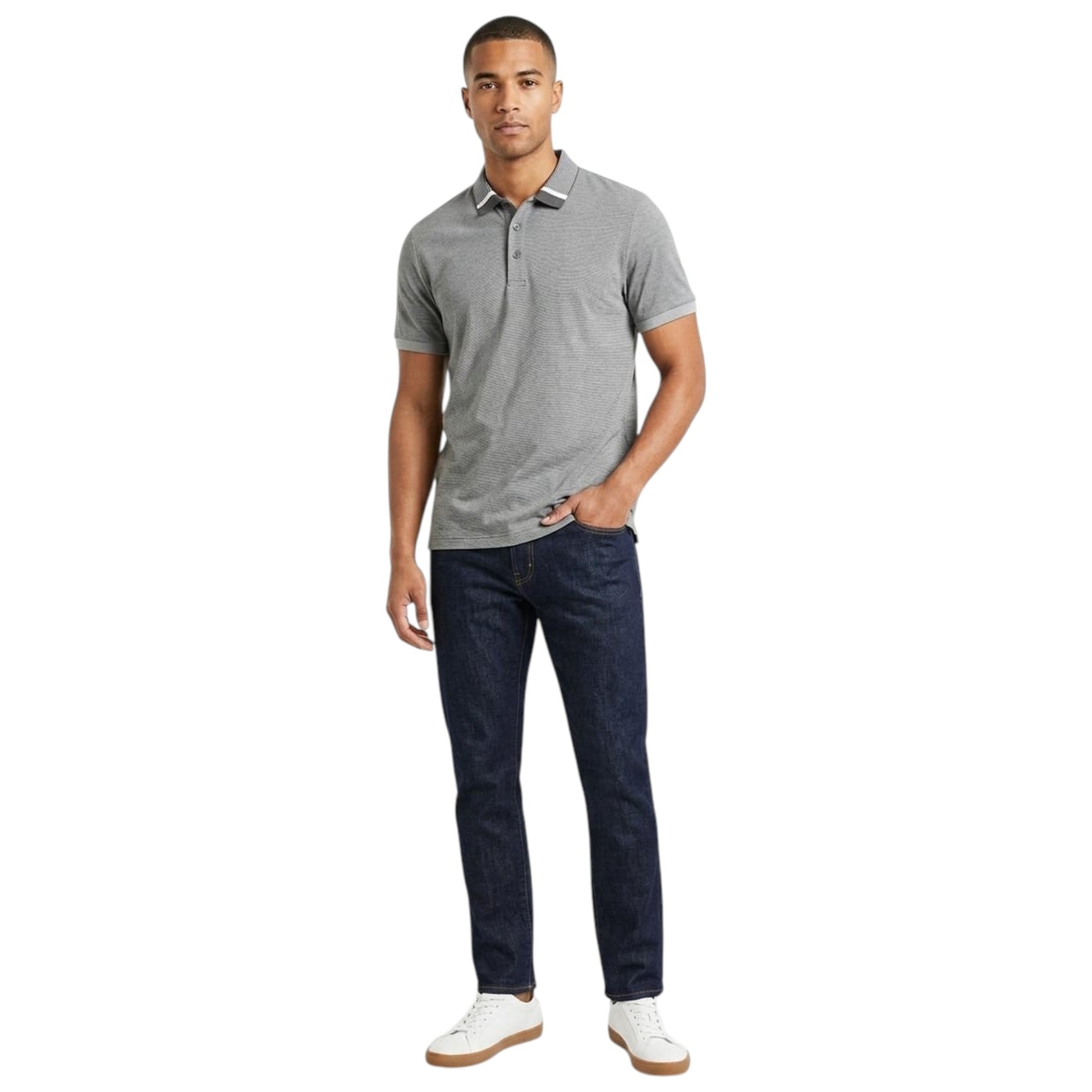 Men's Textured Top,Heather Grey