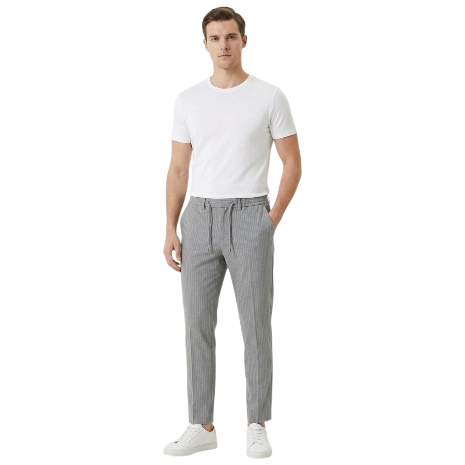 Men's Striped Pant,Grey