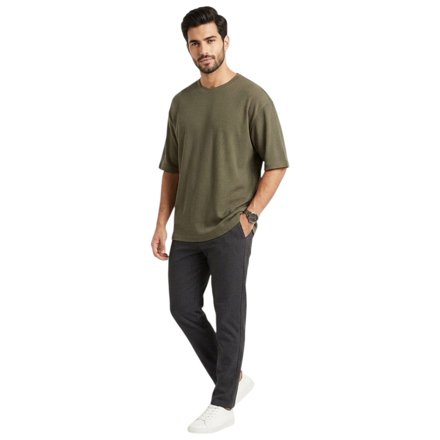 Men's Textured Top,Olive