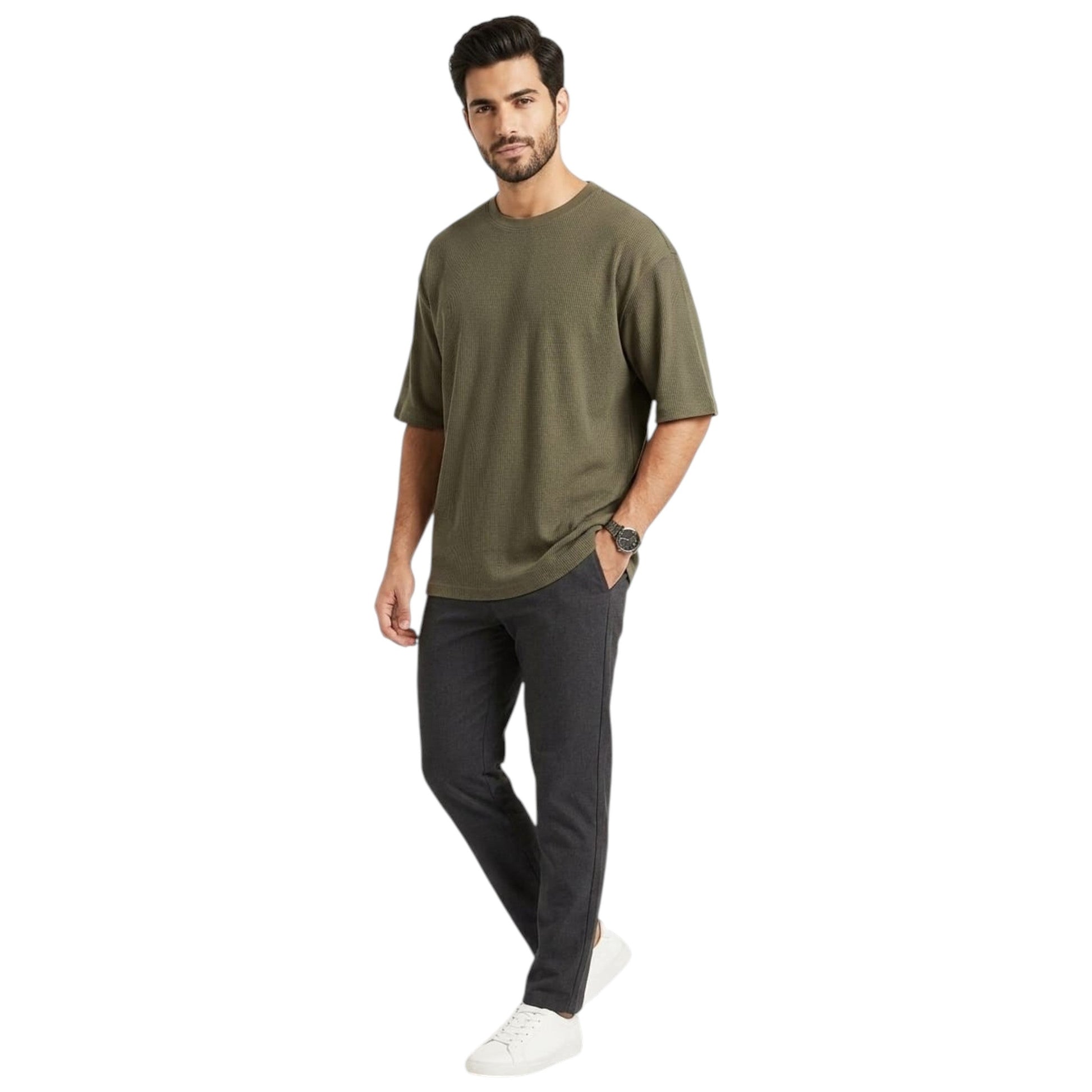 Men's Textured Top,Olive