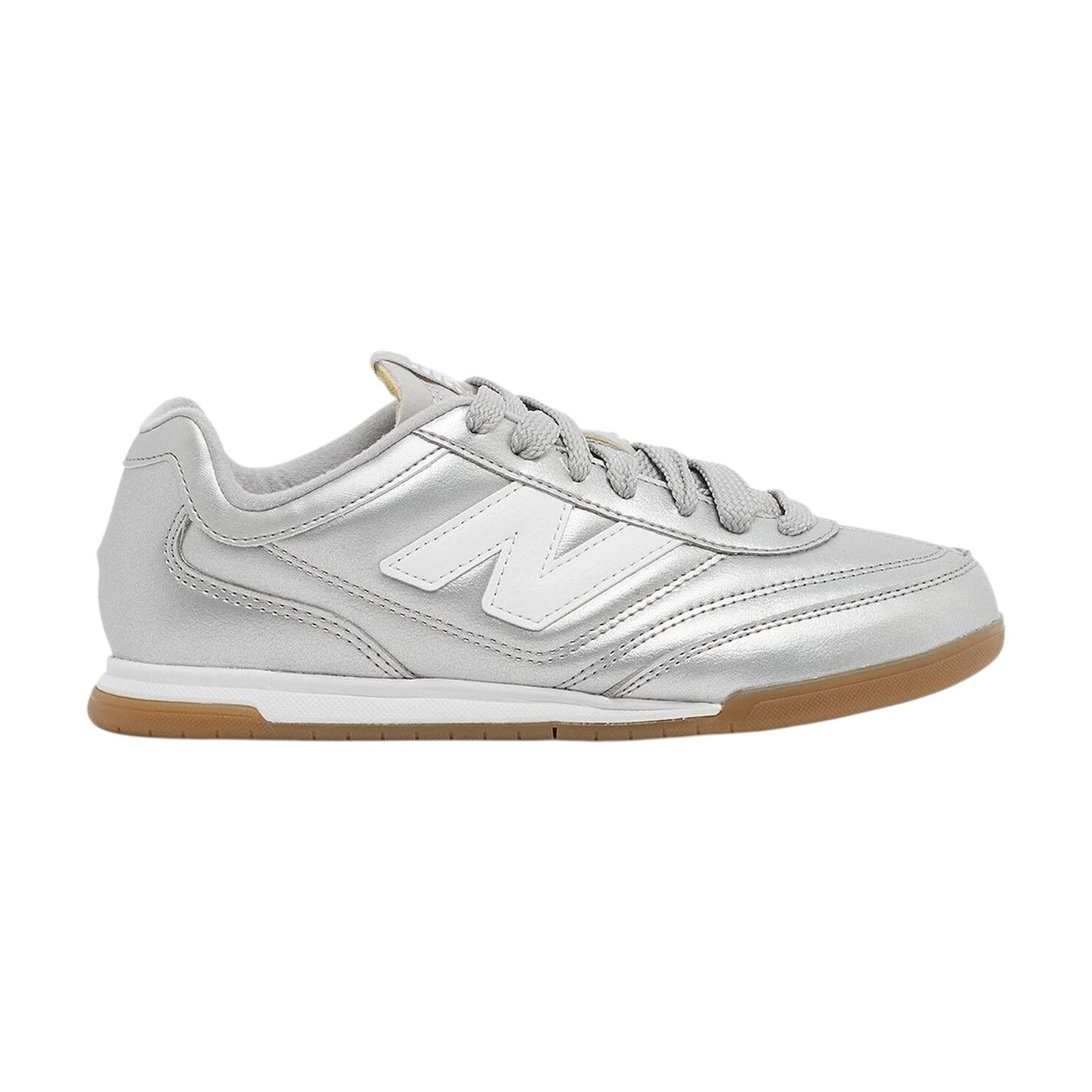 Men's Logo Patched Shoes,Silver