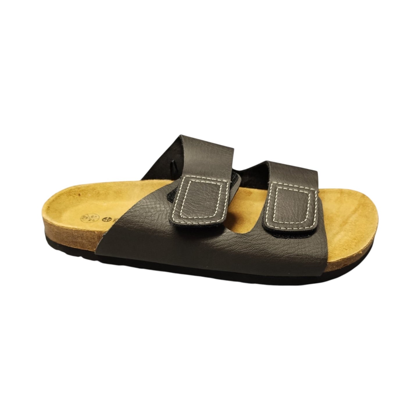 Men's Plain 2Straps Shoes,Dark Brown
