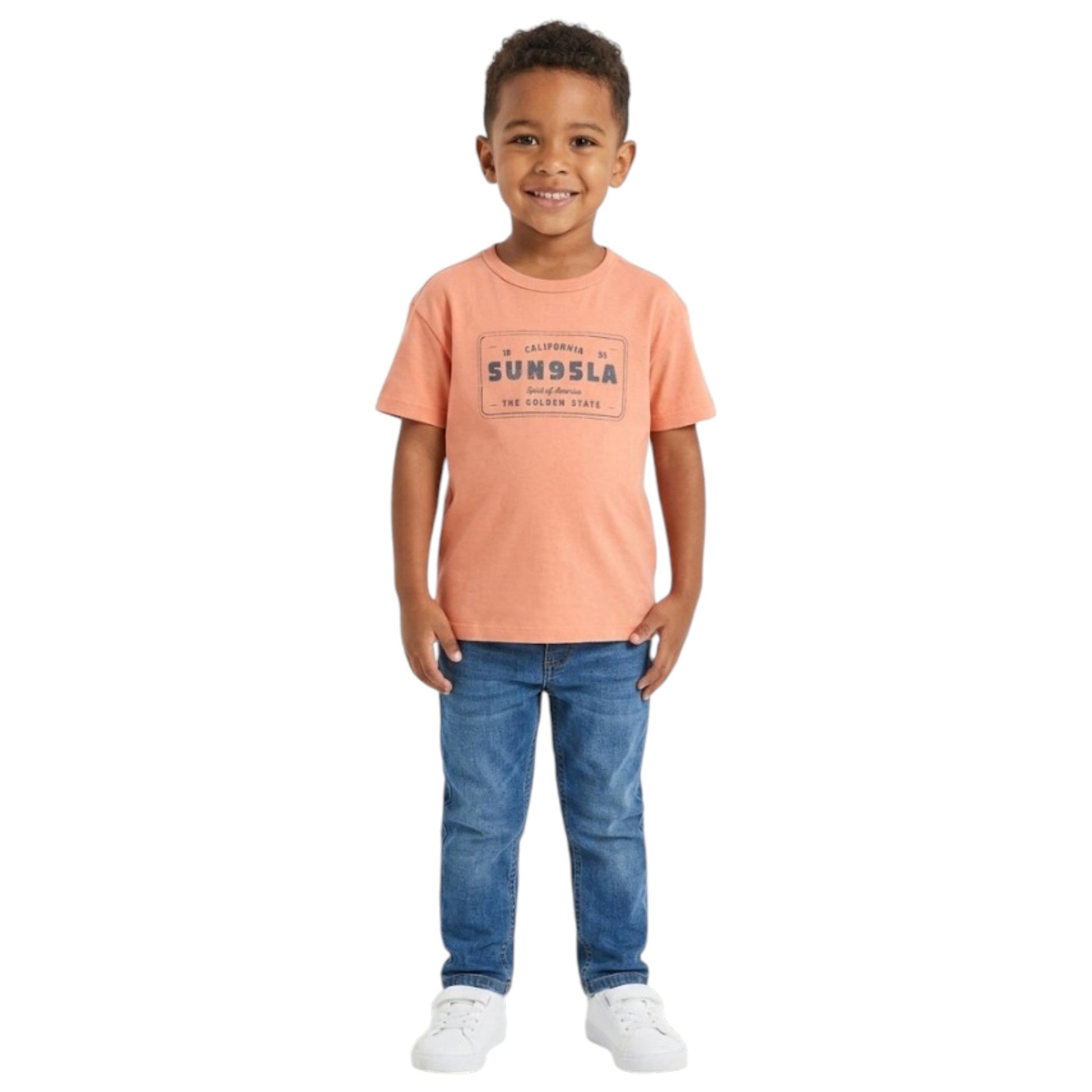 Kids Boy's Printed Top,Coral