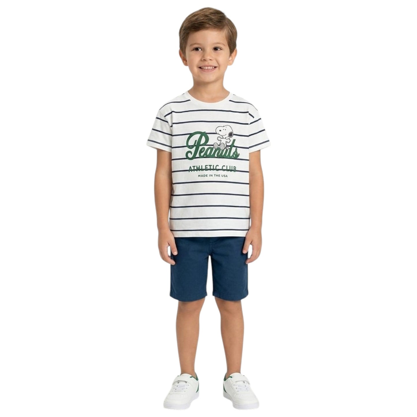 Kids Boy's Stripped Top,White