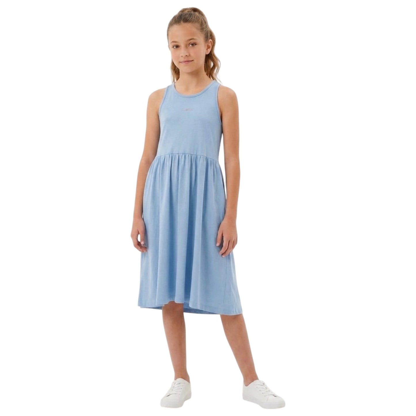 Kids Girl's Plain Dress,Blue