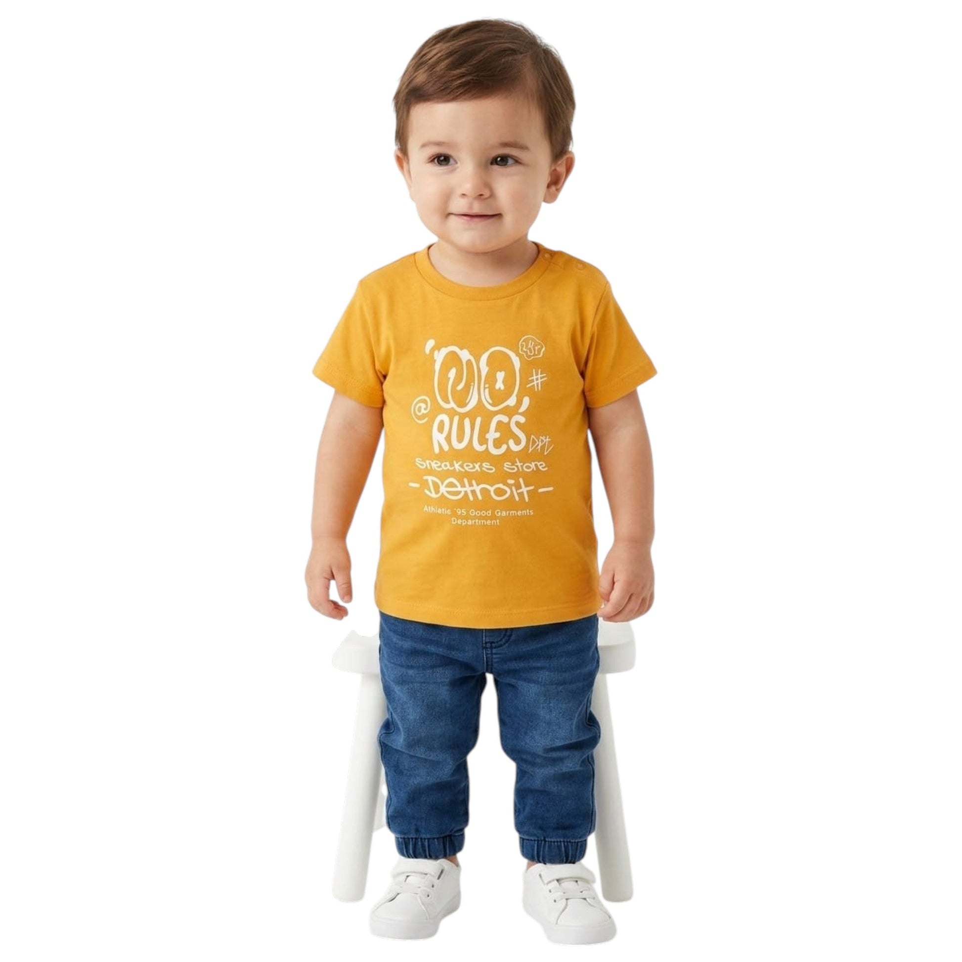Kids Boy's Printed Top,Orange