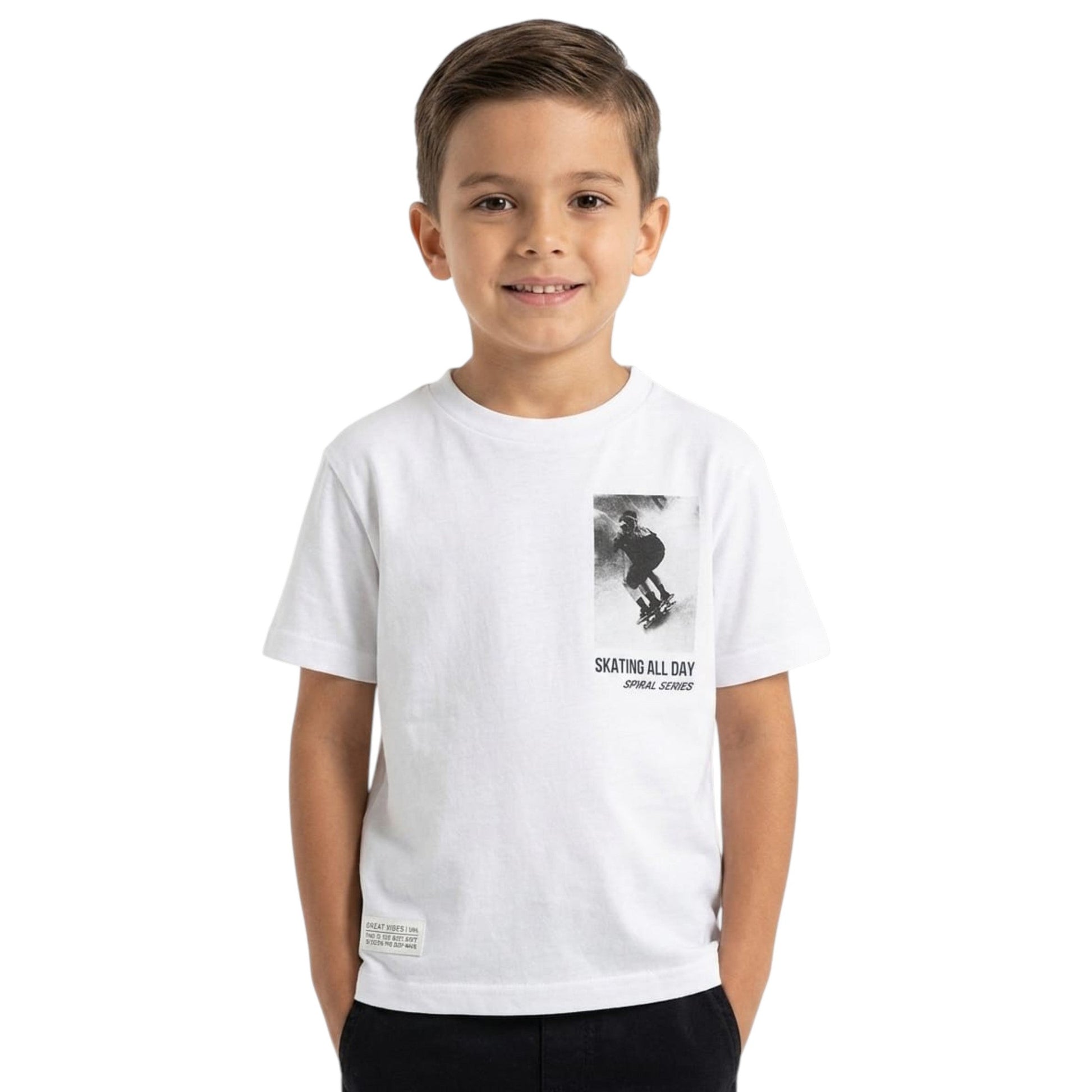 Kids Boy's Printed Top,White