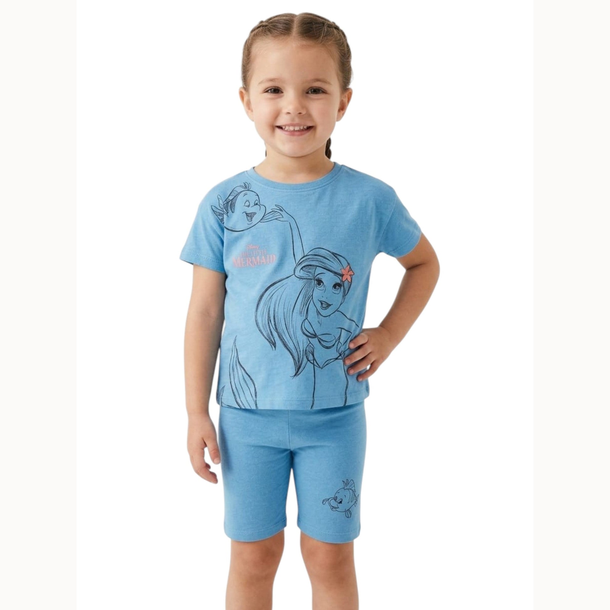 Kids Girl's Printed Set Top&Short,Blue