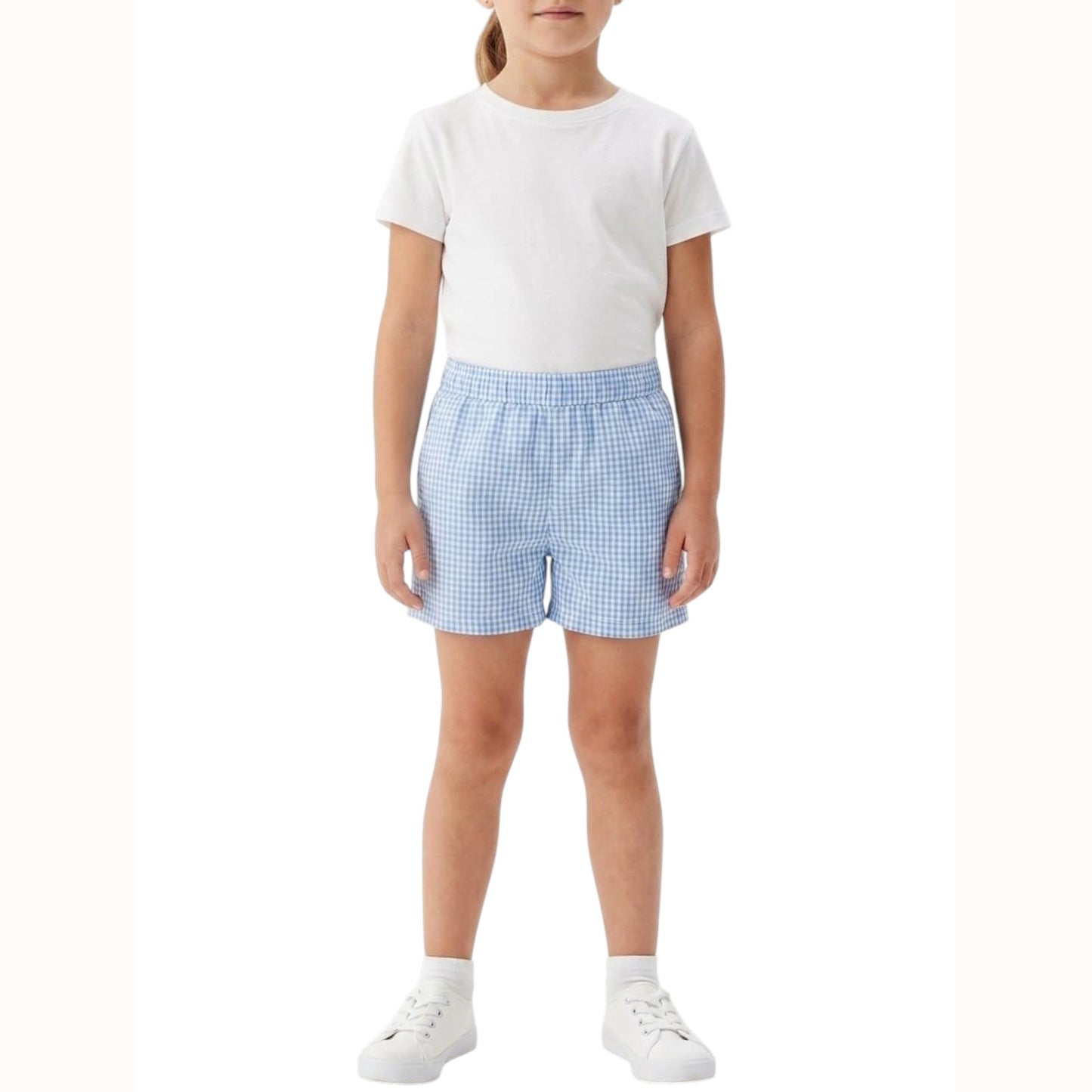Kids Girl's Plaid Short,Blue