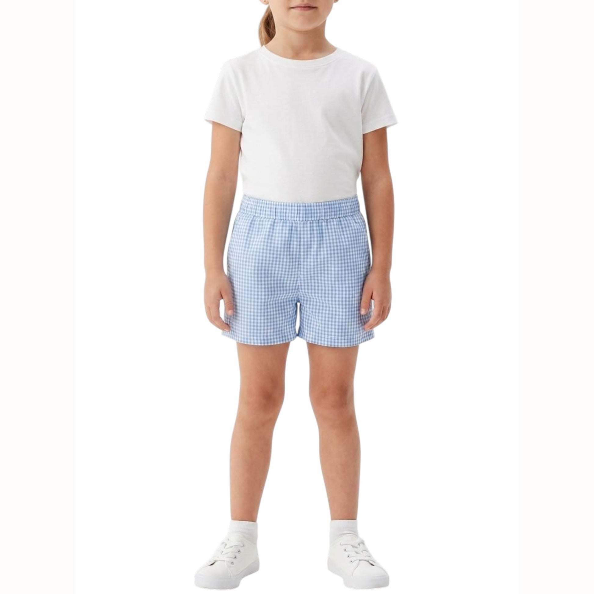 Kids Girl's Plaid Short,Blue