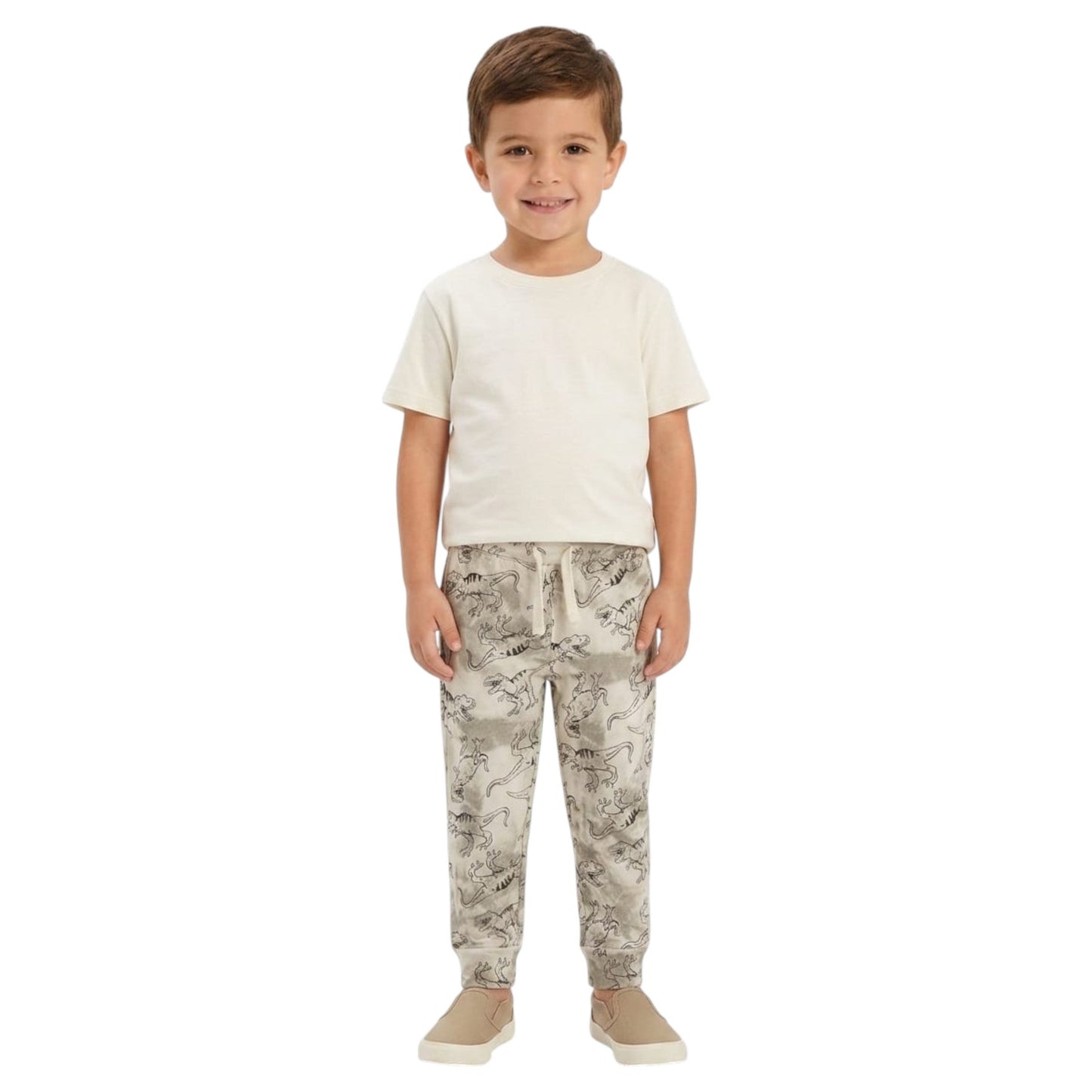 Kids Boy's Printed Pant,Beige
