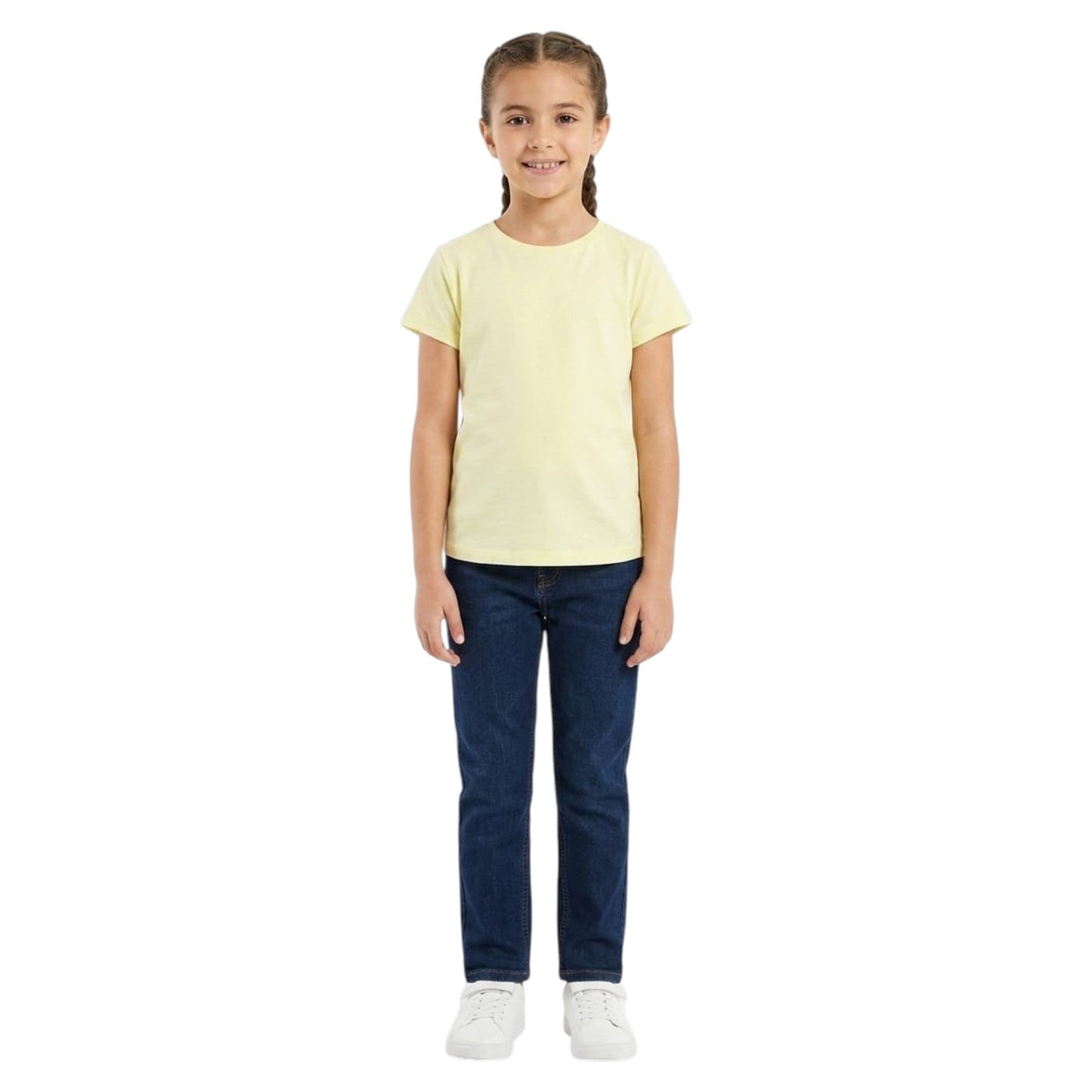 Kids Girl's Plain Top,Yellow