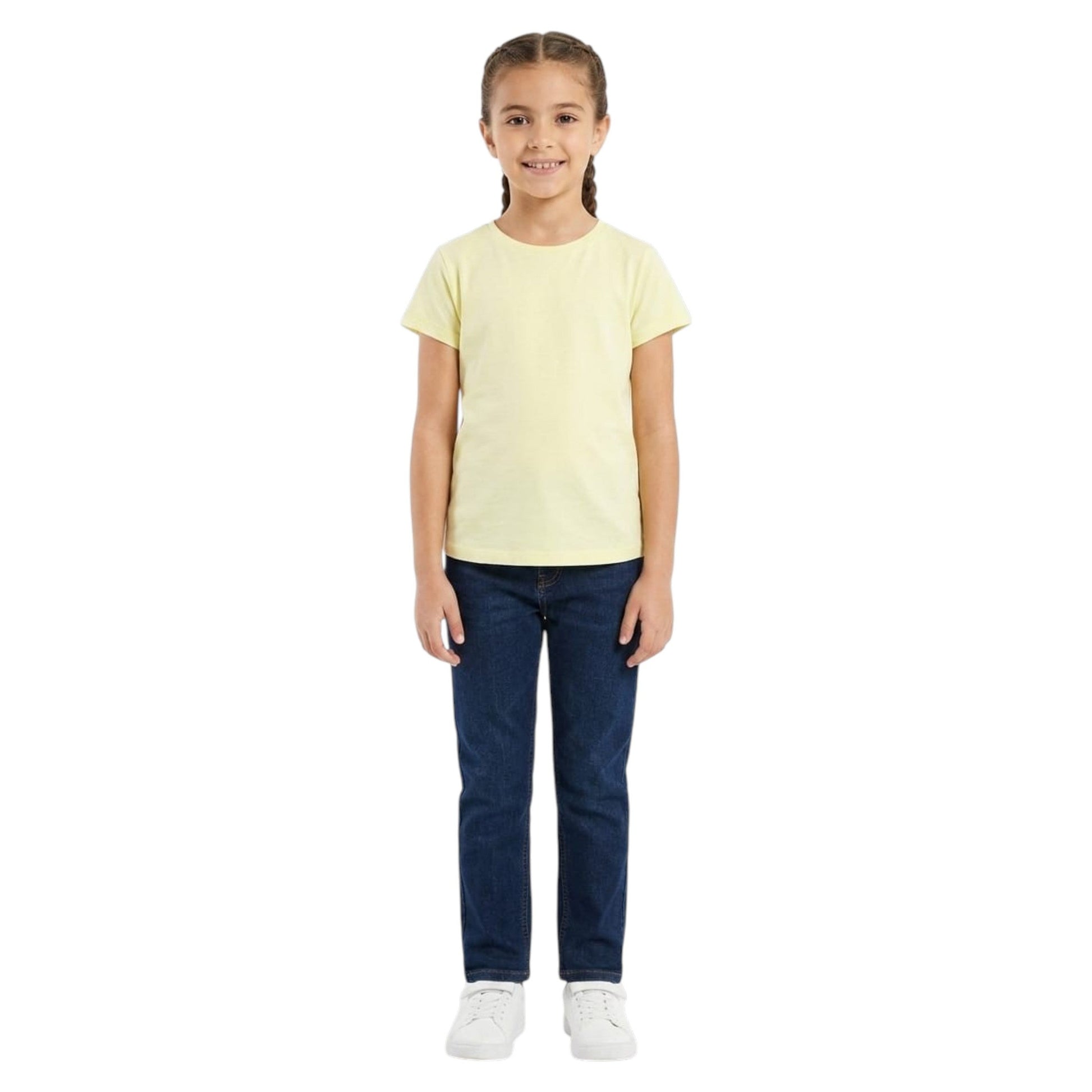 Kids Girl's Plain Top,Yellow
