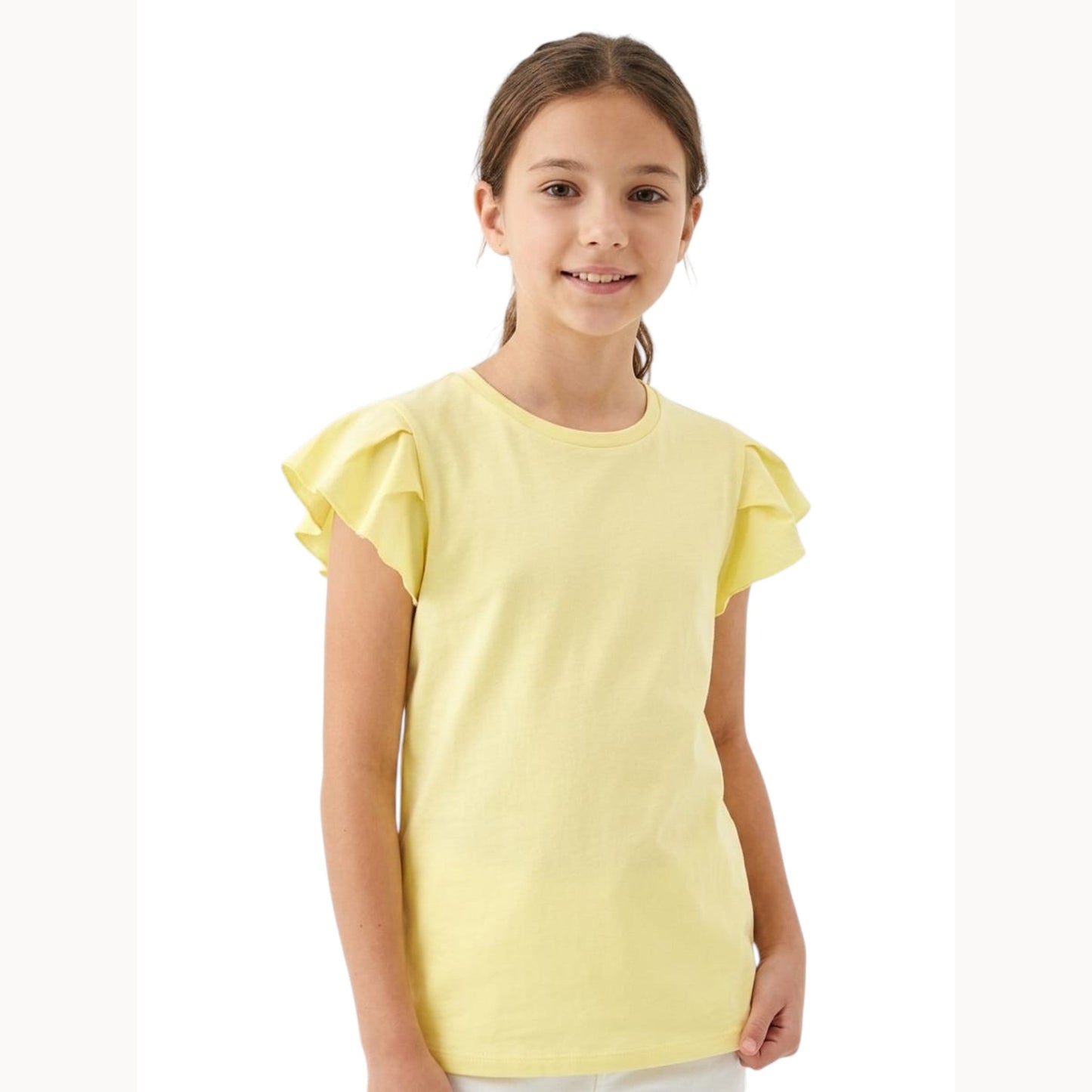 Kids Girl's Plain Top,Yellow