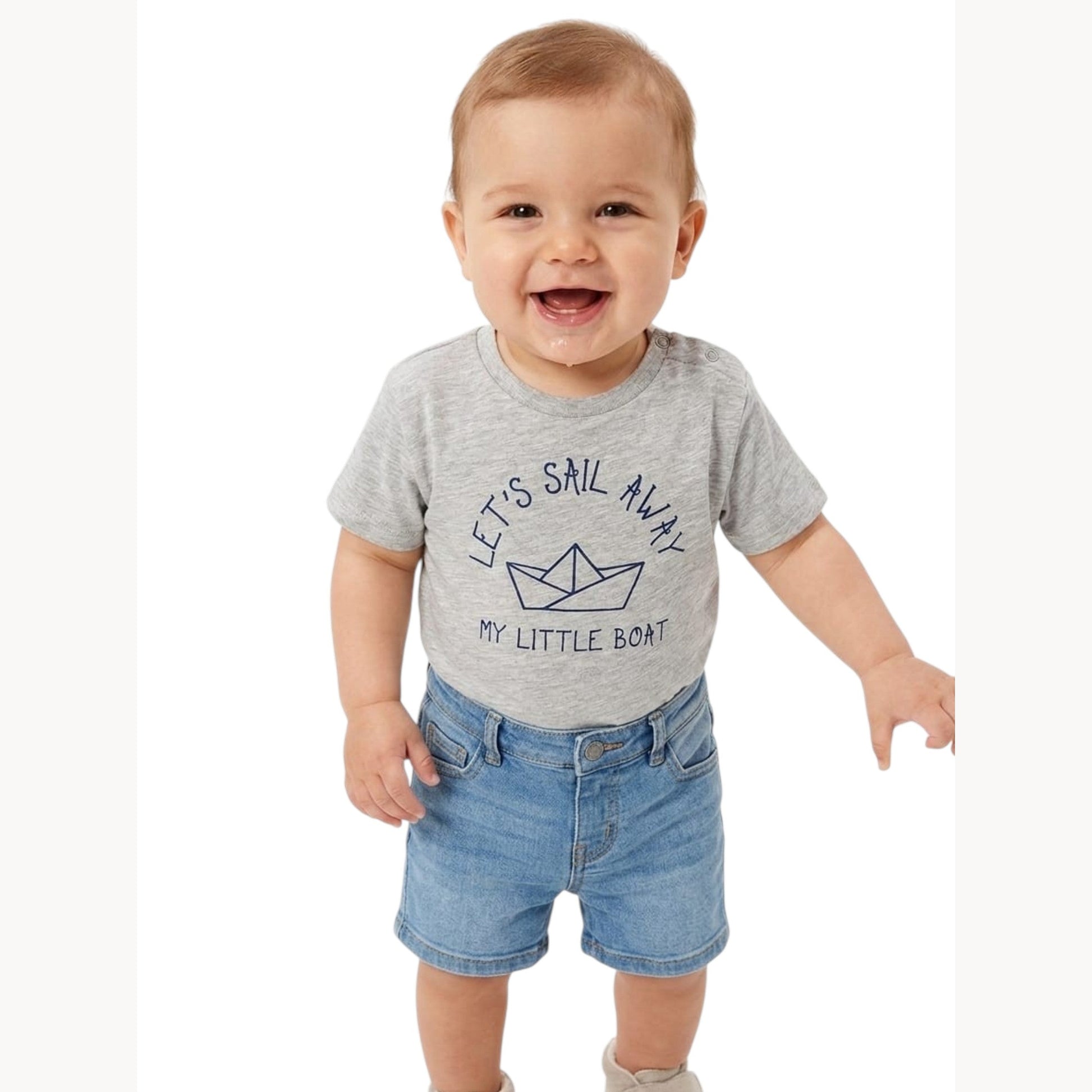 Kids Boy's Printed Top,Grey