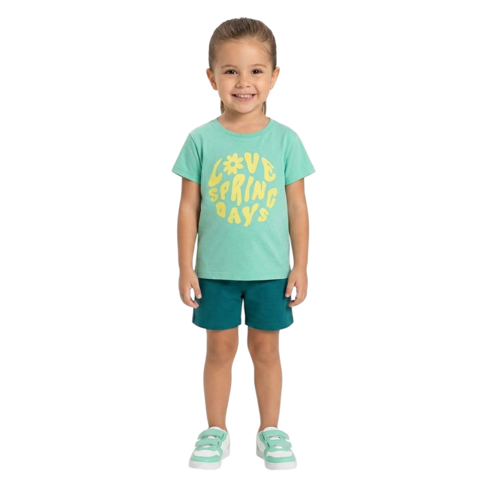 kids Girl's Printed Top,Aqua