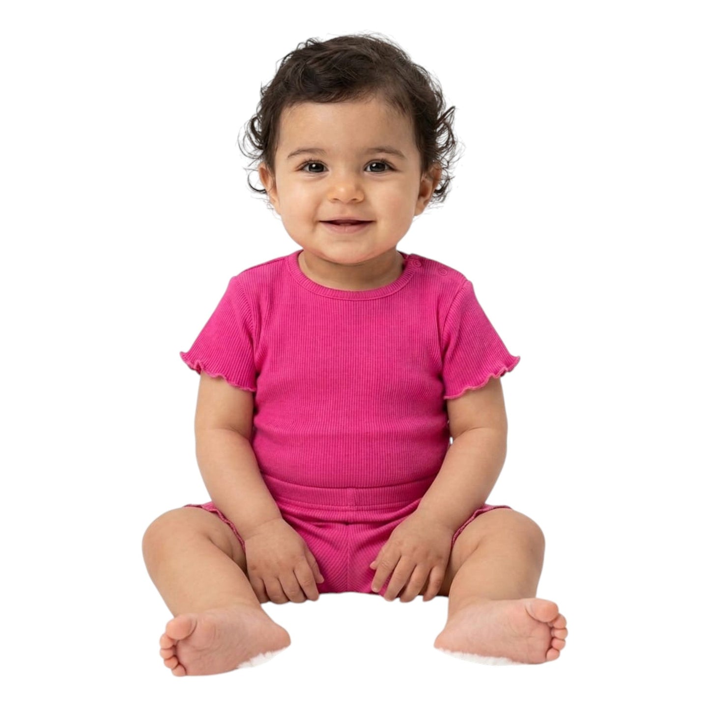 Kids Girl's Ribbed Top,Pink