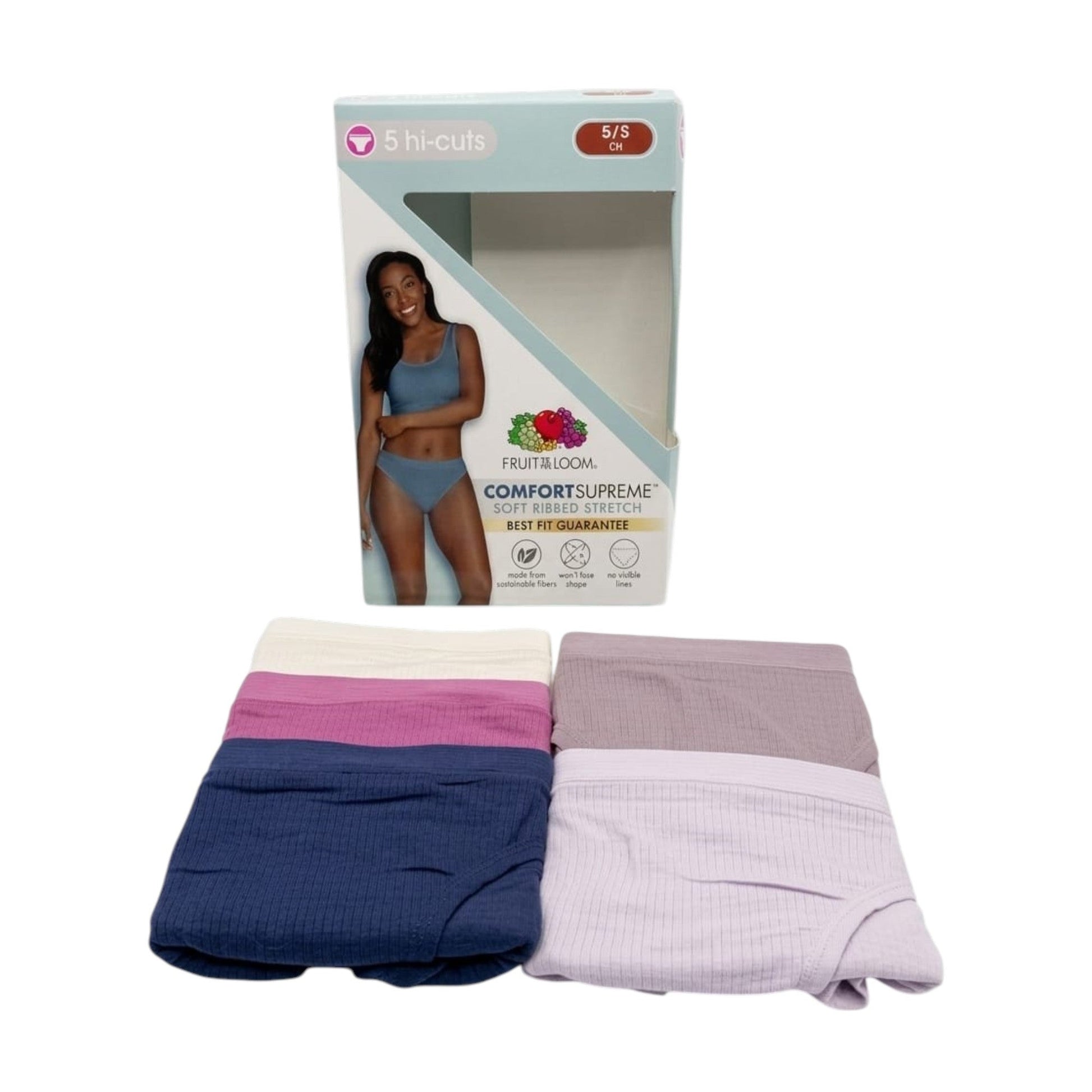 Women's Ribbed Slip Set 5Pieces,Multi