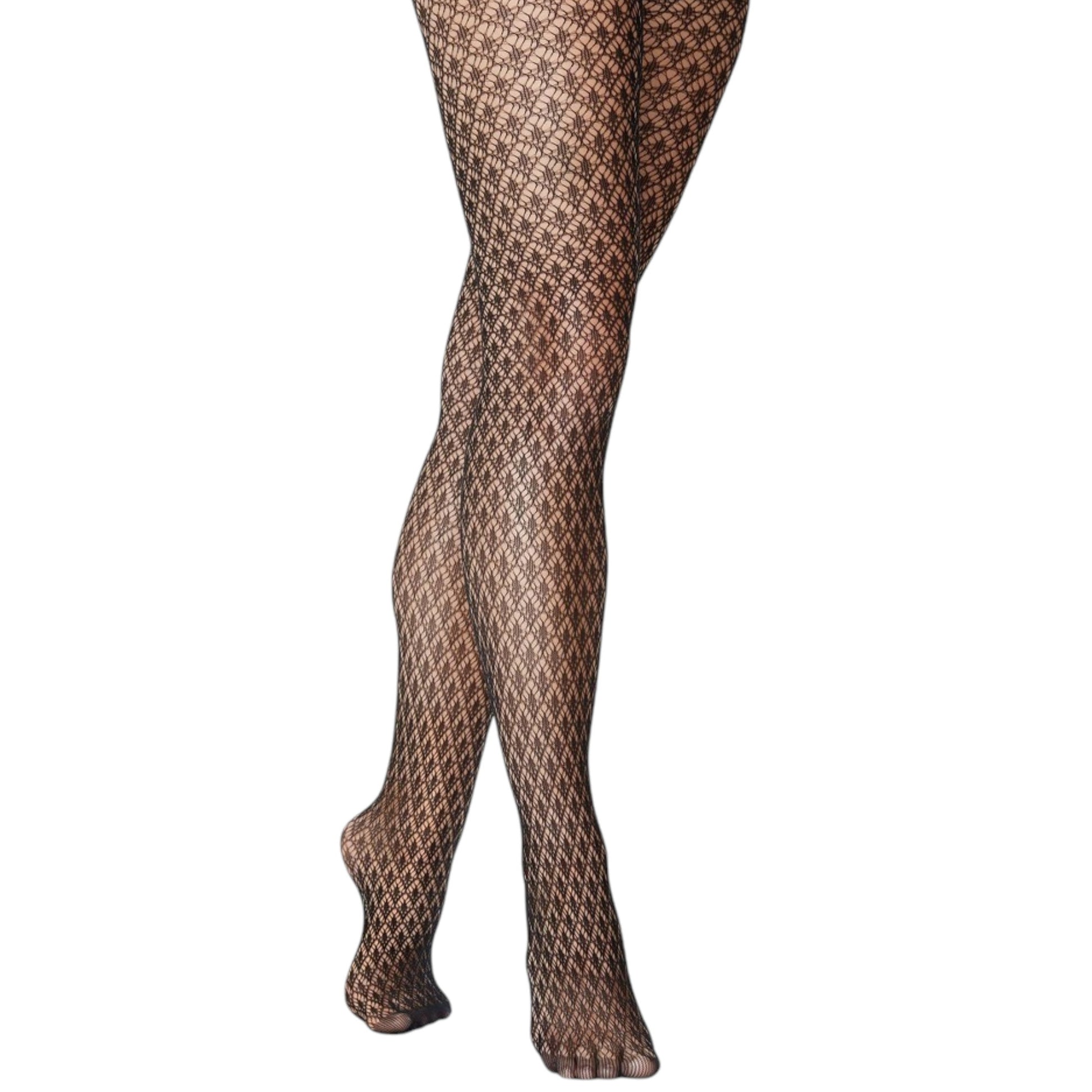 Women's Lace Knitted Tights,Black