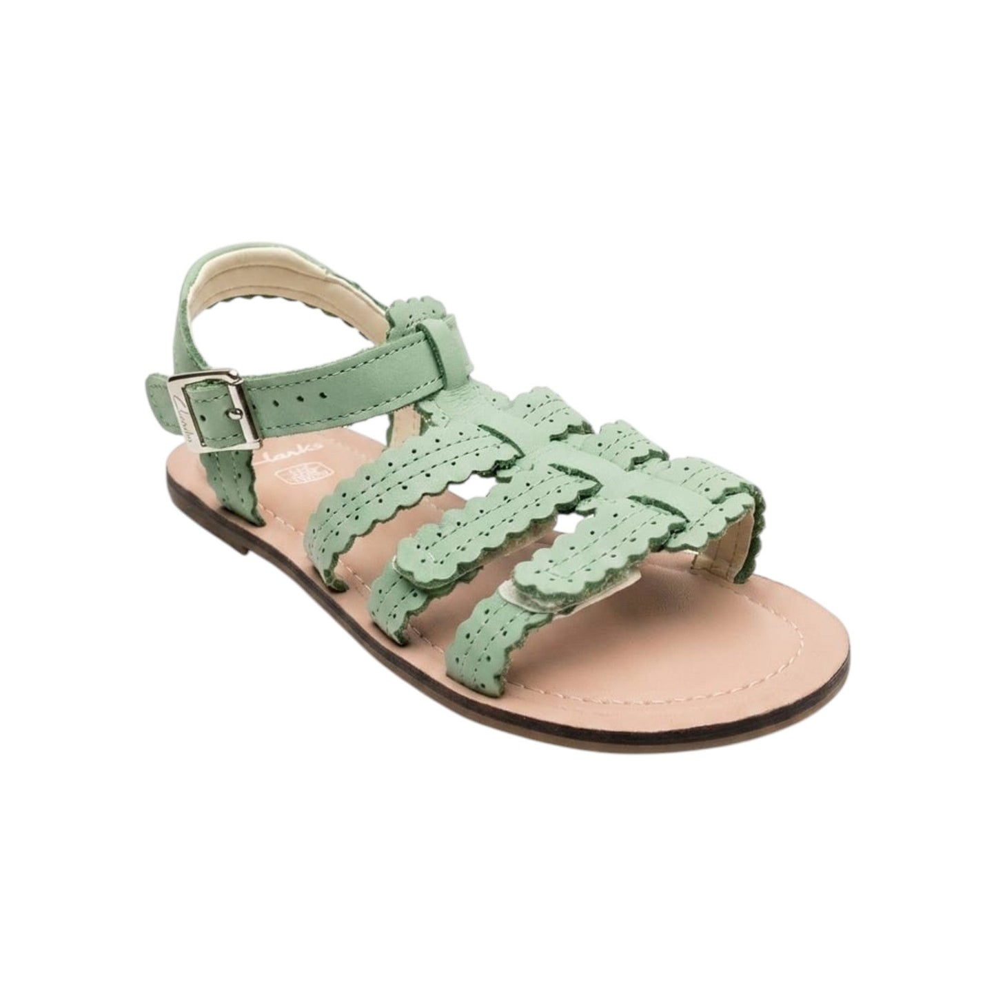 Kids Girl's Ribbed Sandals,Green