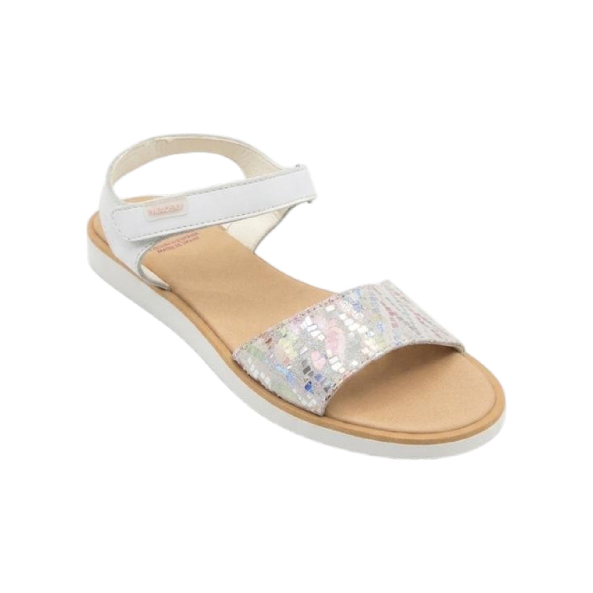 Kids Girl's Shiny Sandals,White