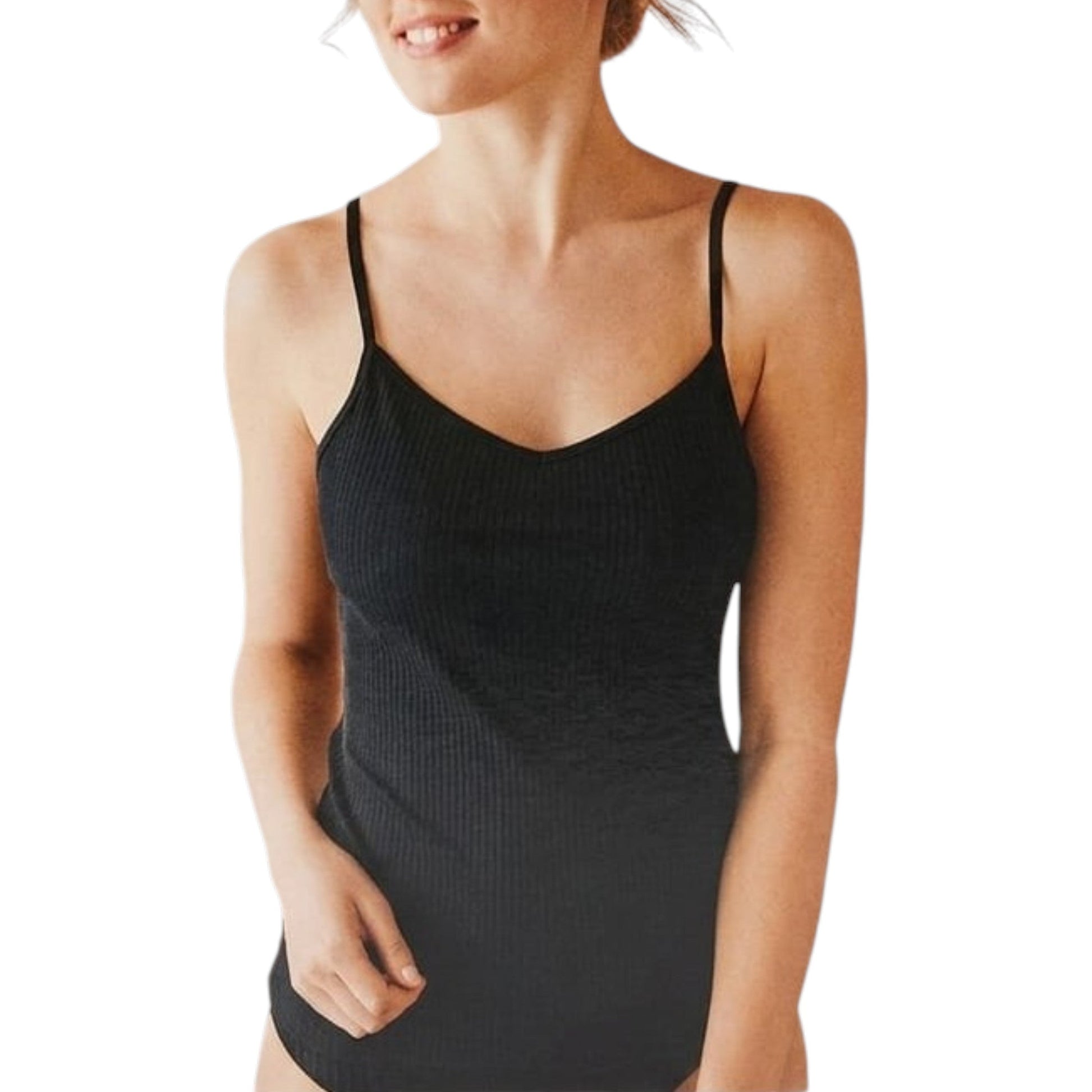 Women's Ribbed Under Top,Black