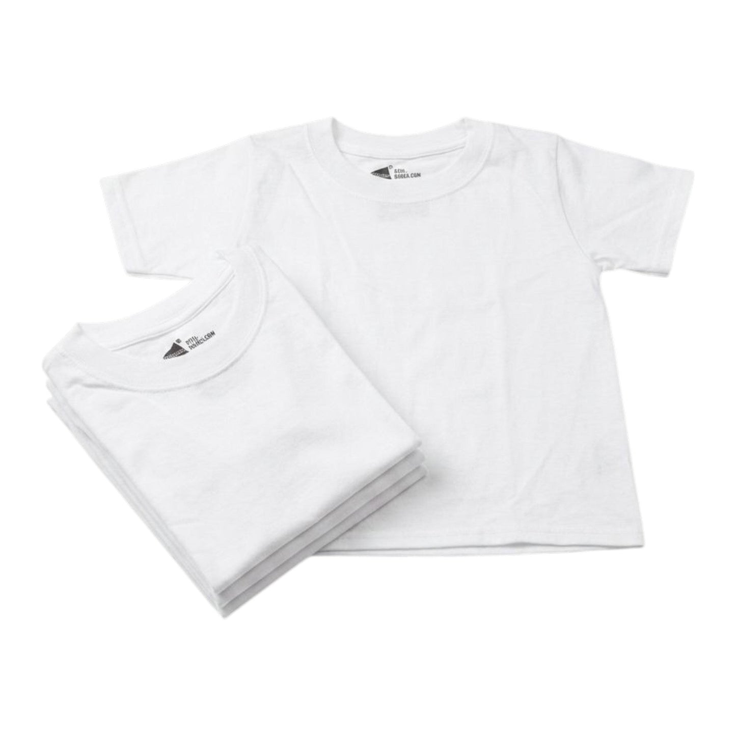 Kids Boy's Plain T-Shirt Set 5 Pieces,White