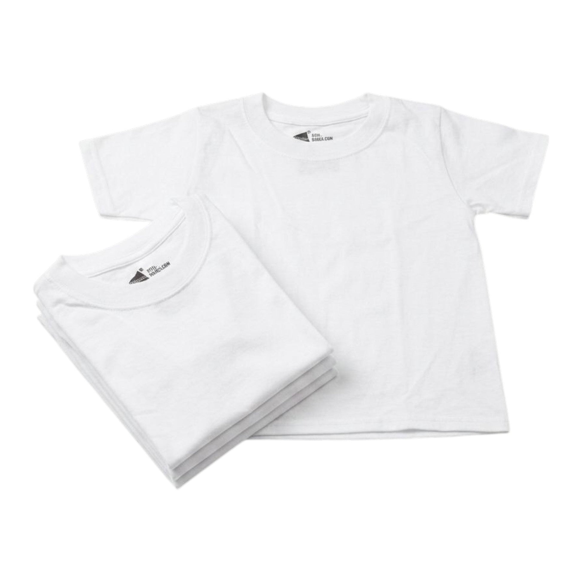 Kids Boy's Plain T-Shirt Set 5 Pieces,White