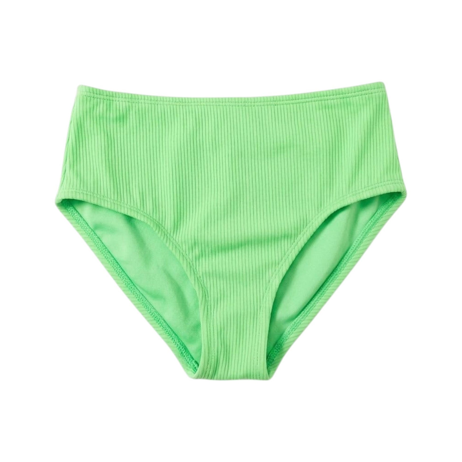 Kids Girl's Ribbed One Pieces Bikini Bottom,Green