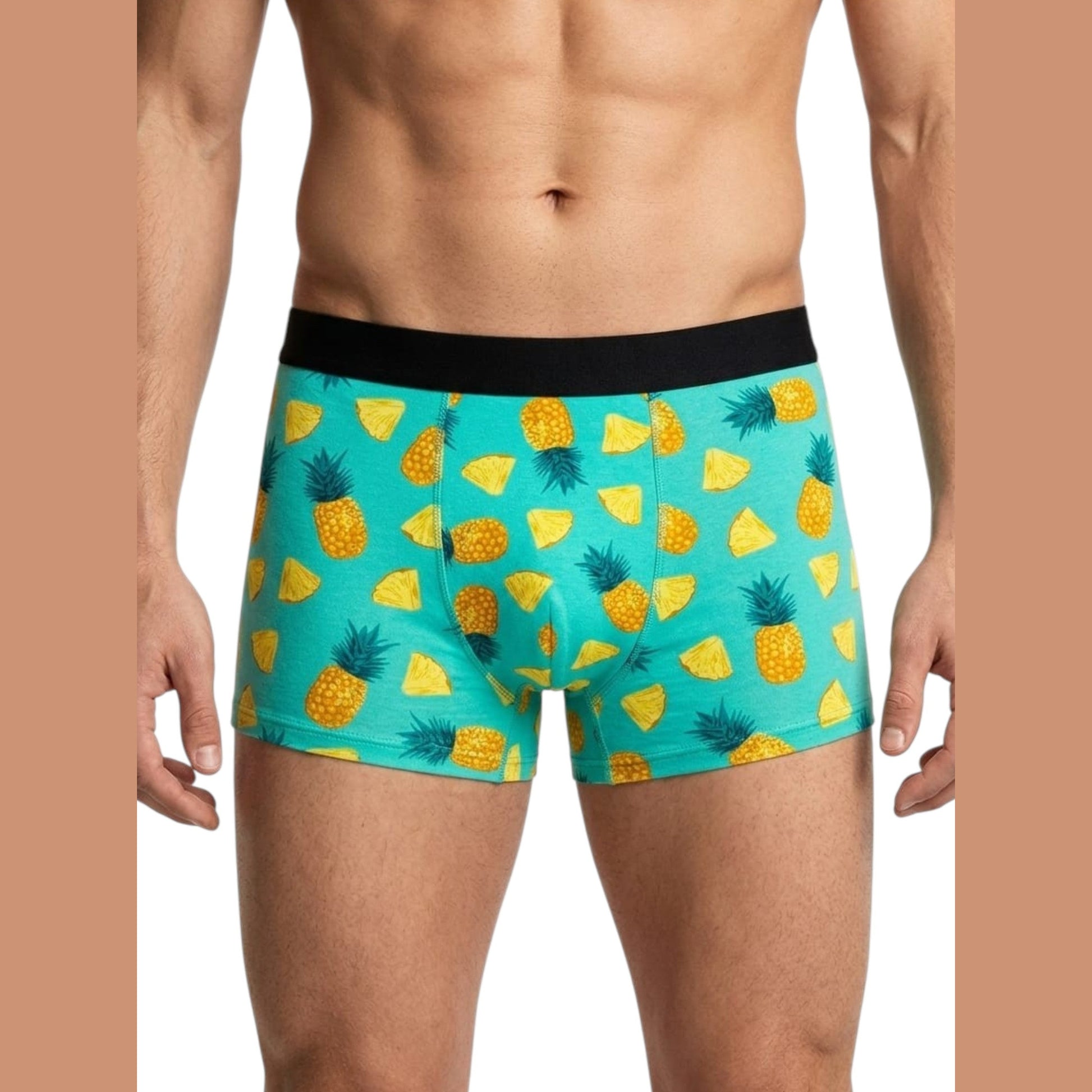 Men's Printed Boxer,Aqua