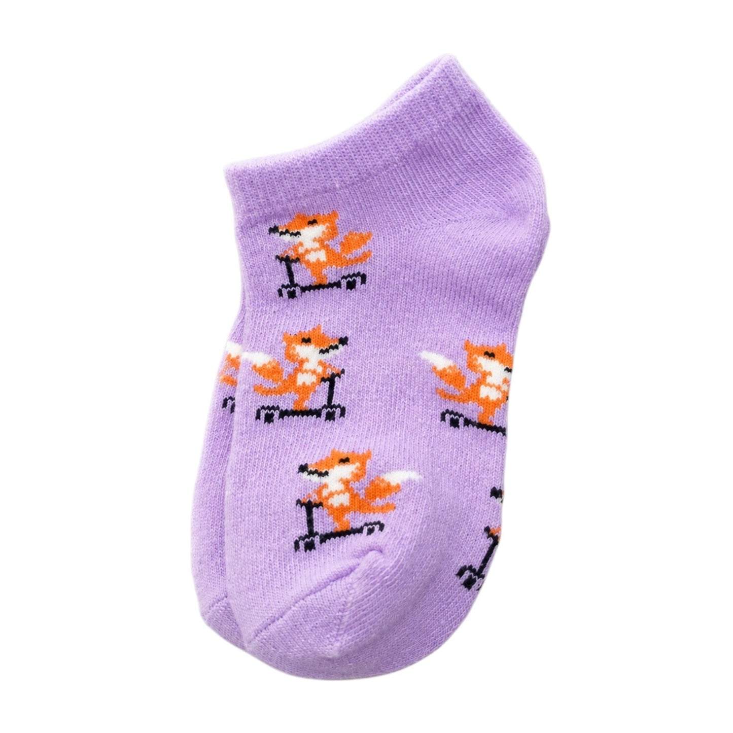 Kids Girl's Printed Knitted Socks,Purple