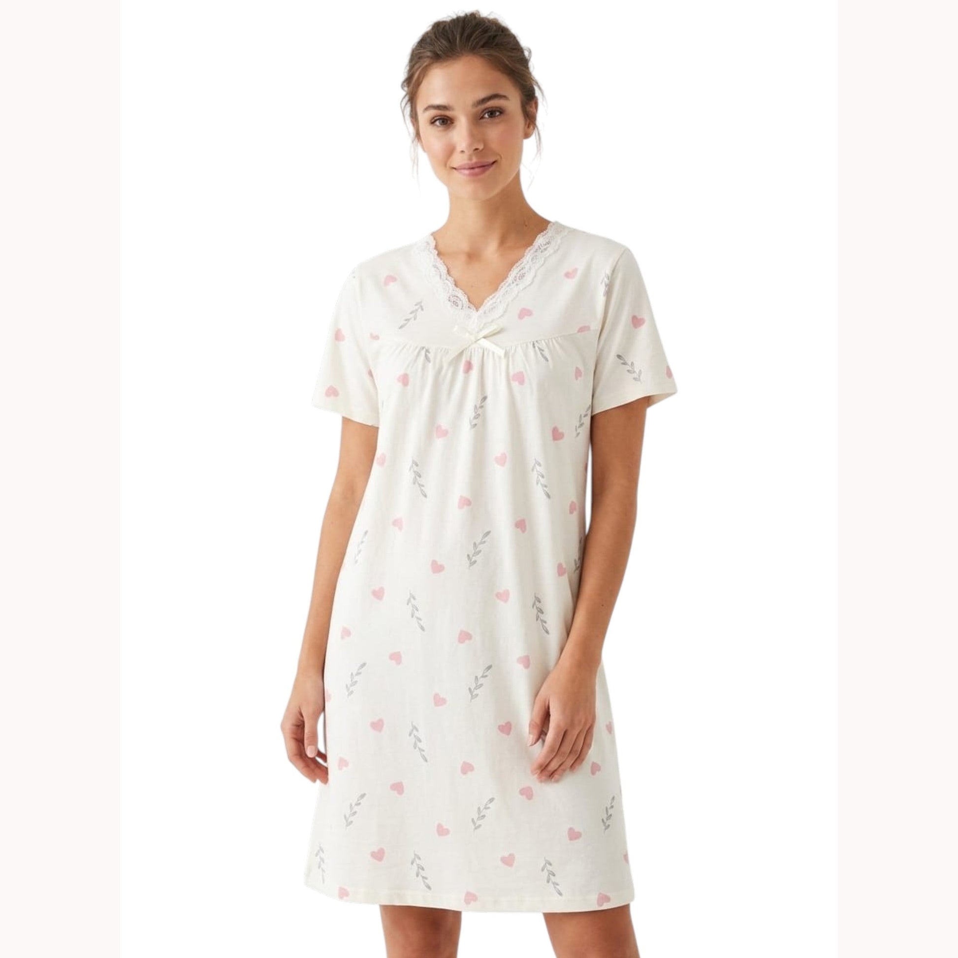 Women's Printed Sleepwear Robe,Light Beige