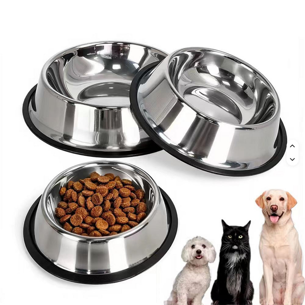 34cm Non-Slip Stainless Steel Dog Bowls