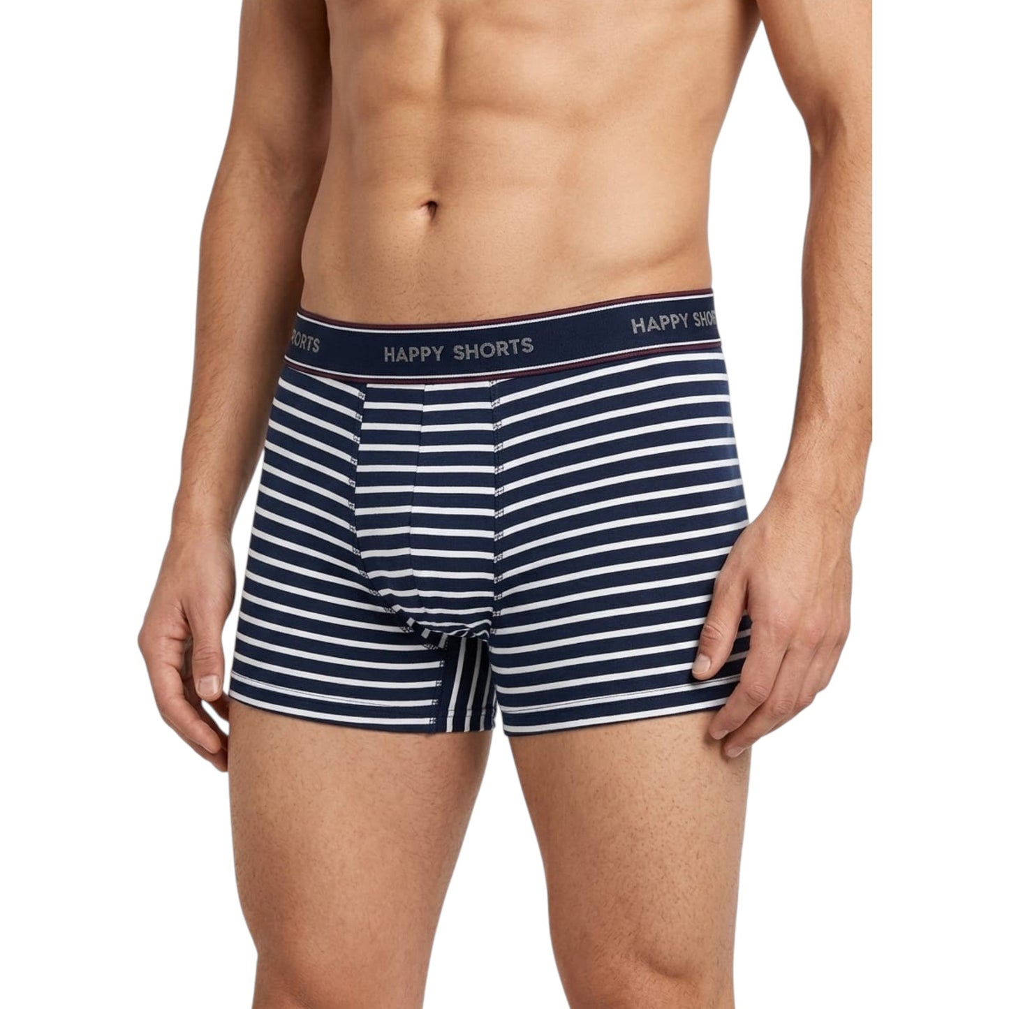 Men's Striped Boxer,Navy