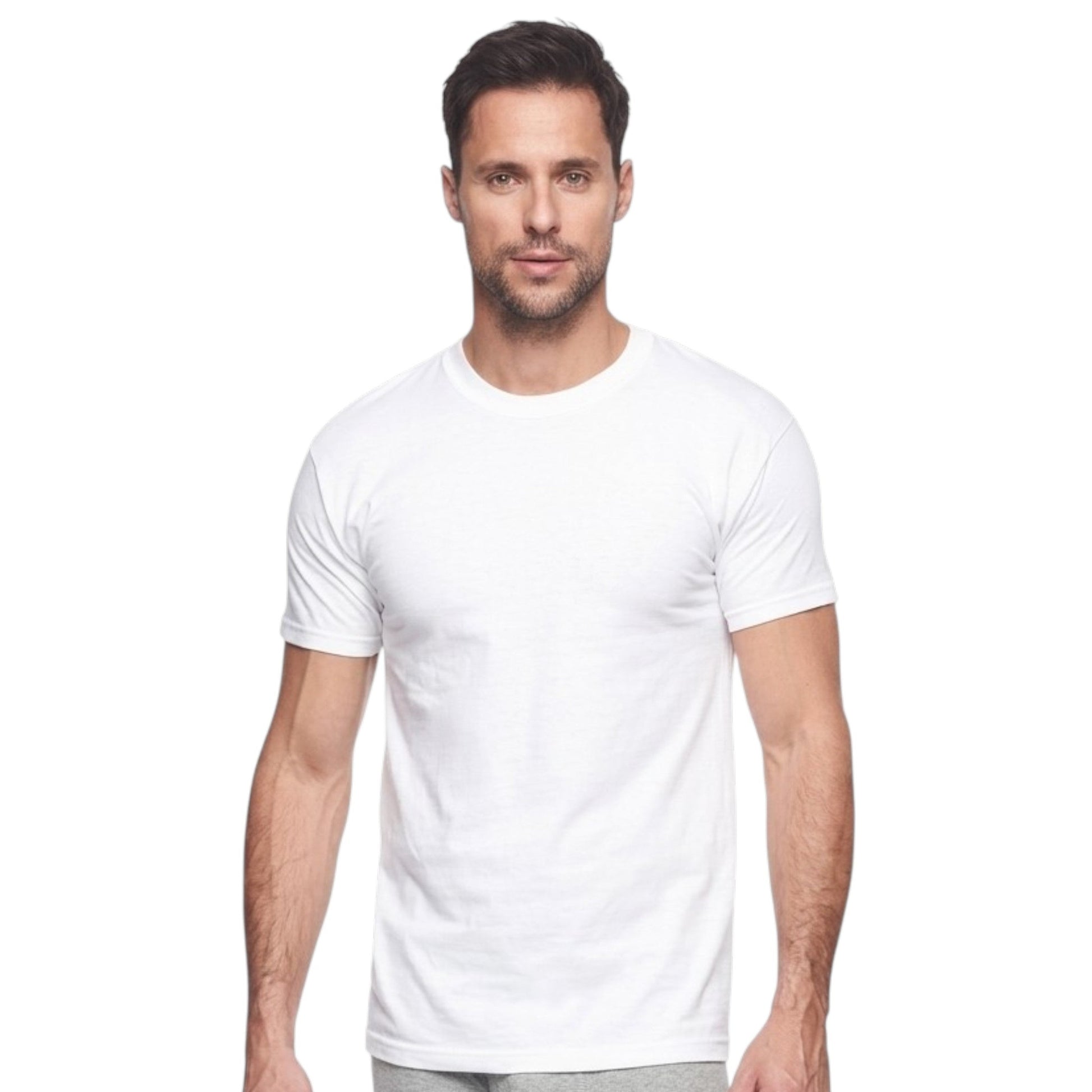 Men's Knitted Under Top Set 6 Pieces,White