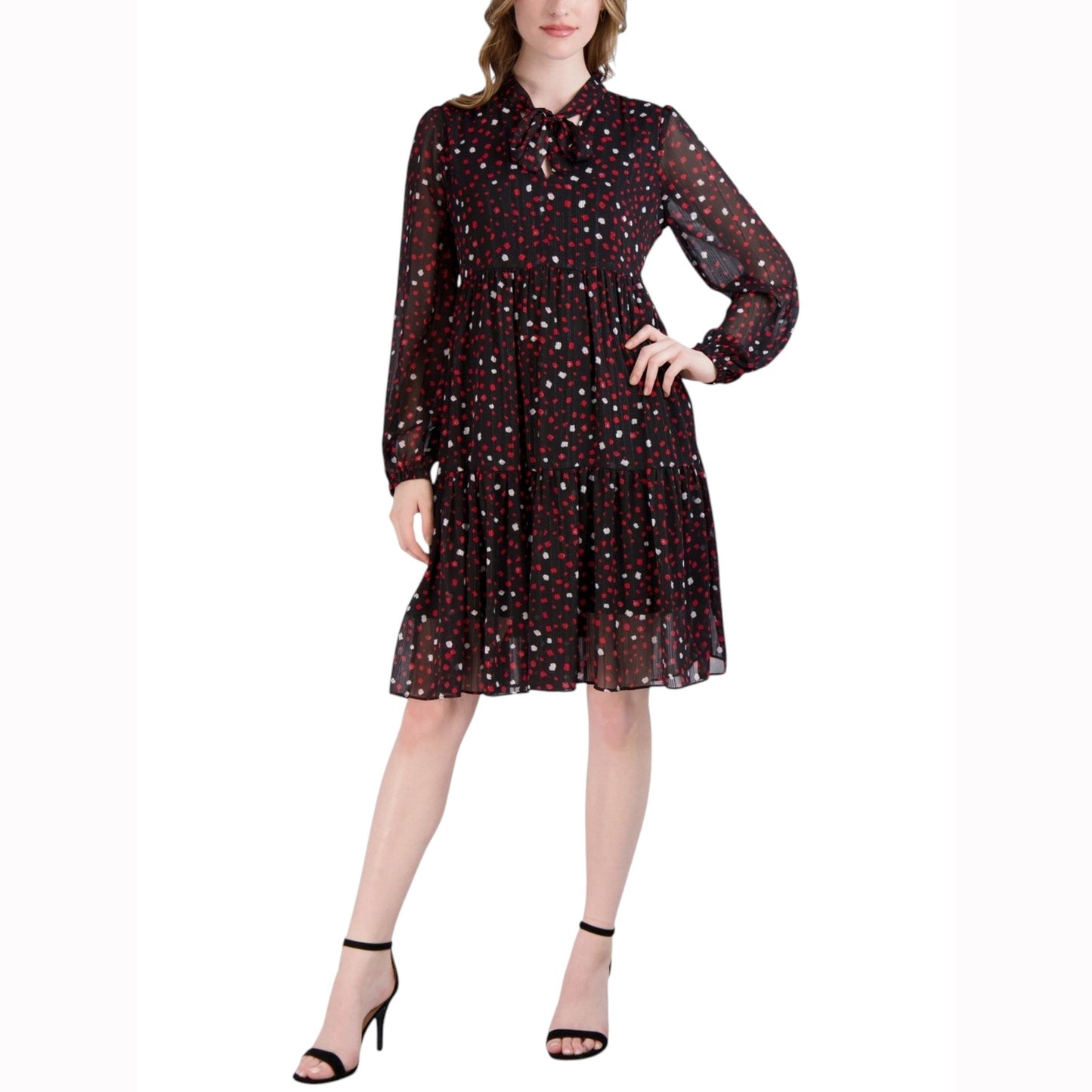 Women's Printed Dress,Black