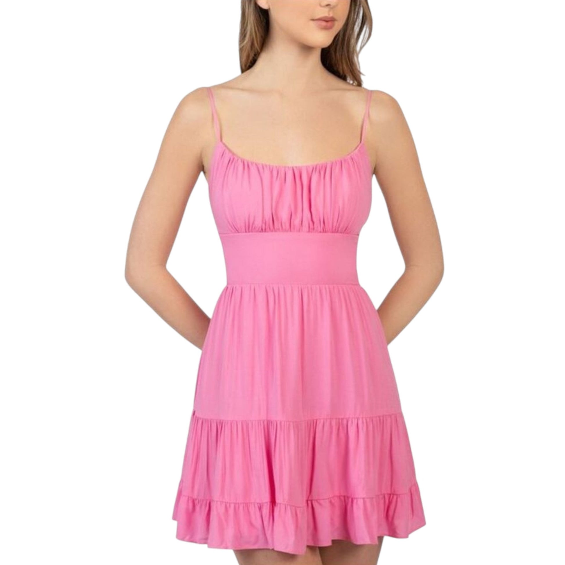 Women's Plain Dress,Pink