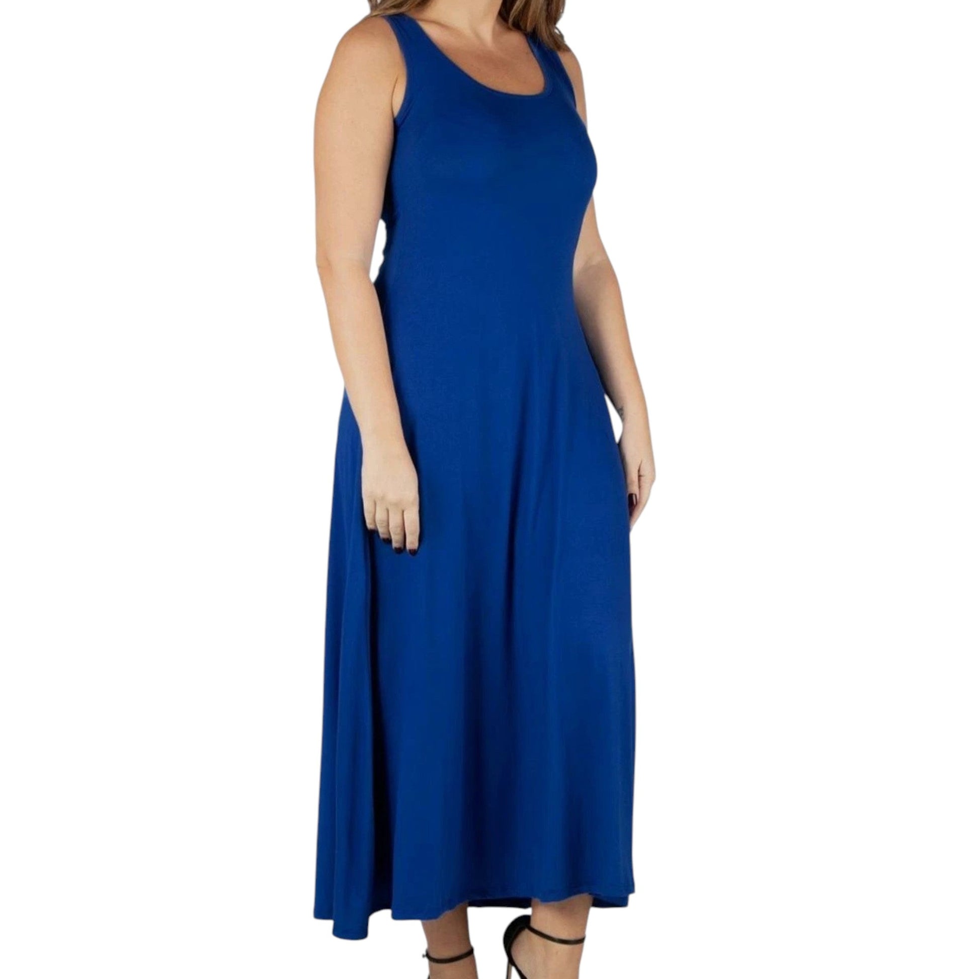 Women's Plain Dress,Indigo