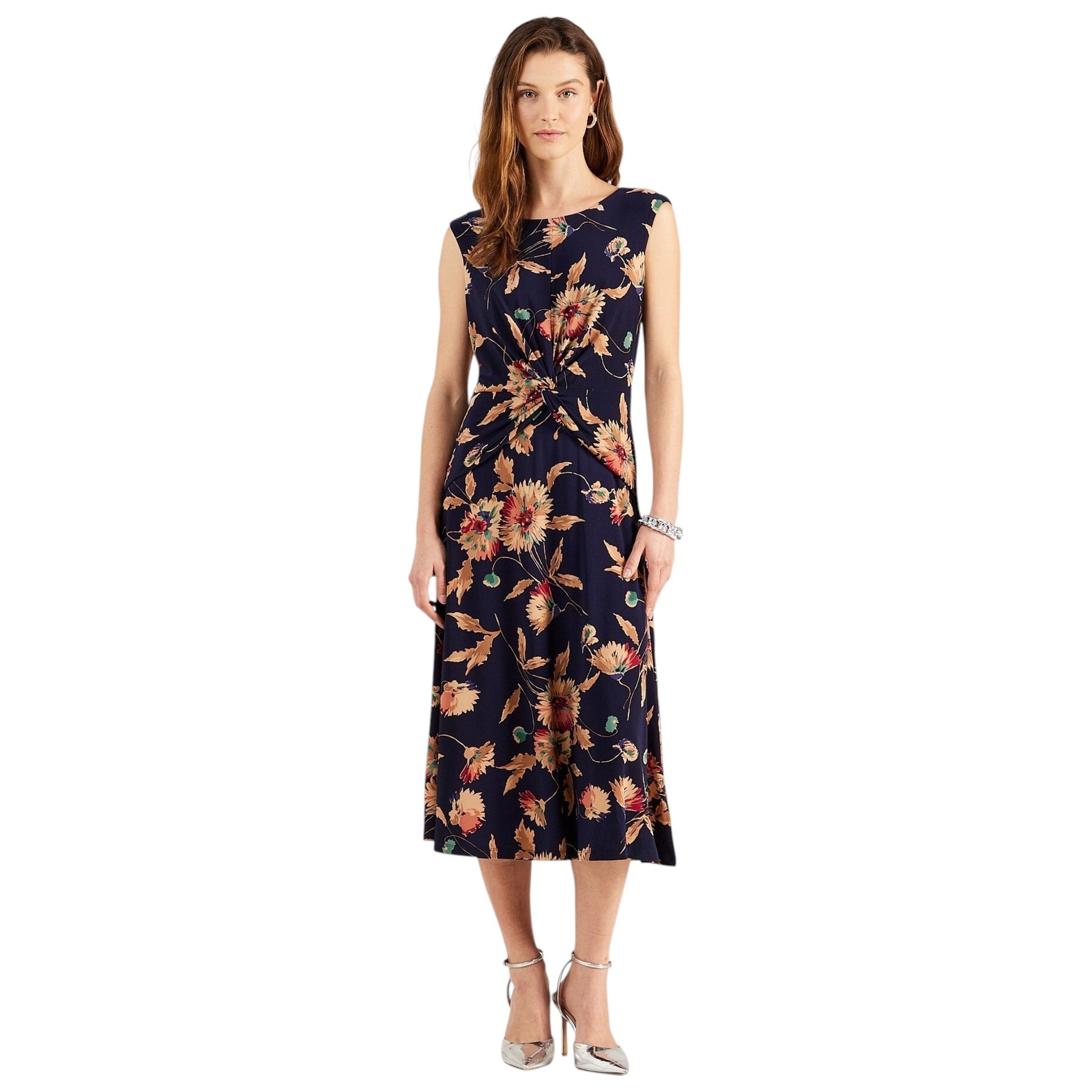 Women's Printed Dress,Navy