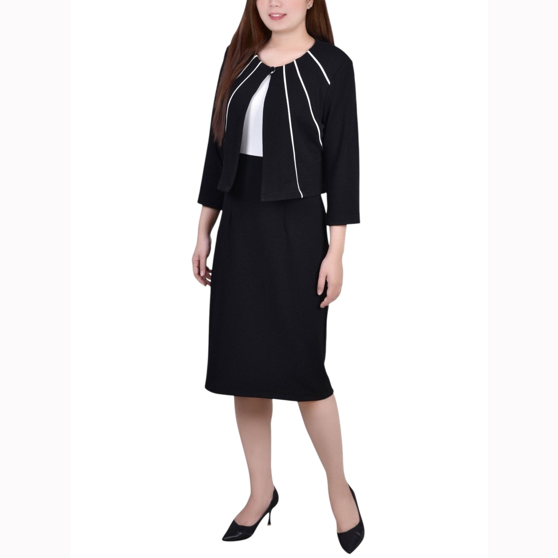 Women's Colorblocked Blazer,Black