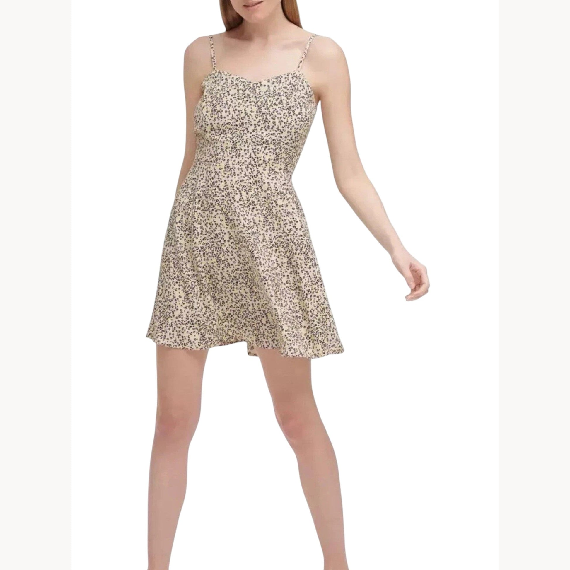 Women's Leopard Printed Dress,Beige