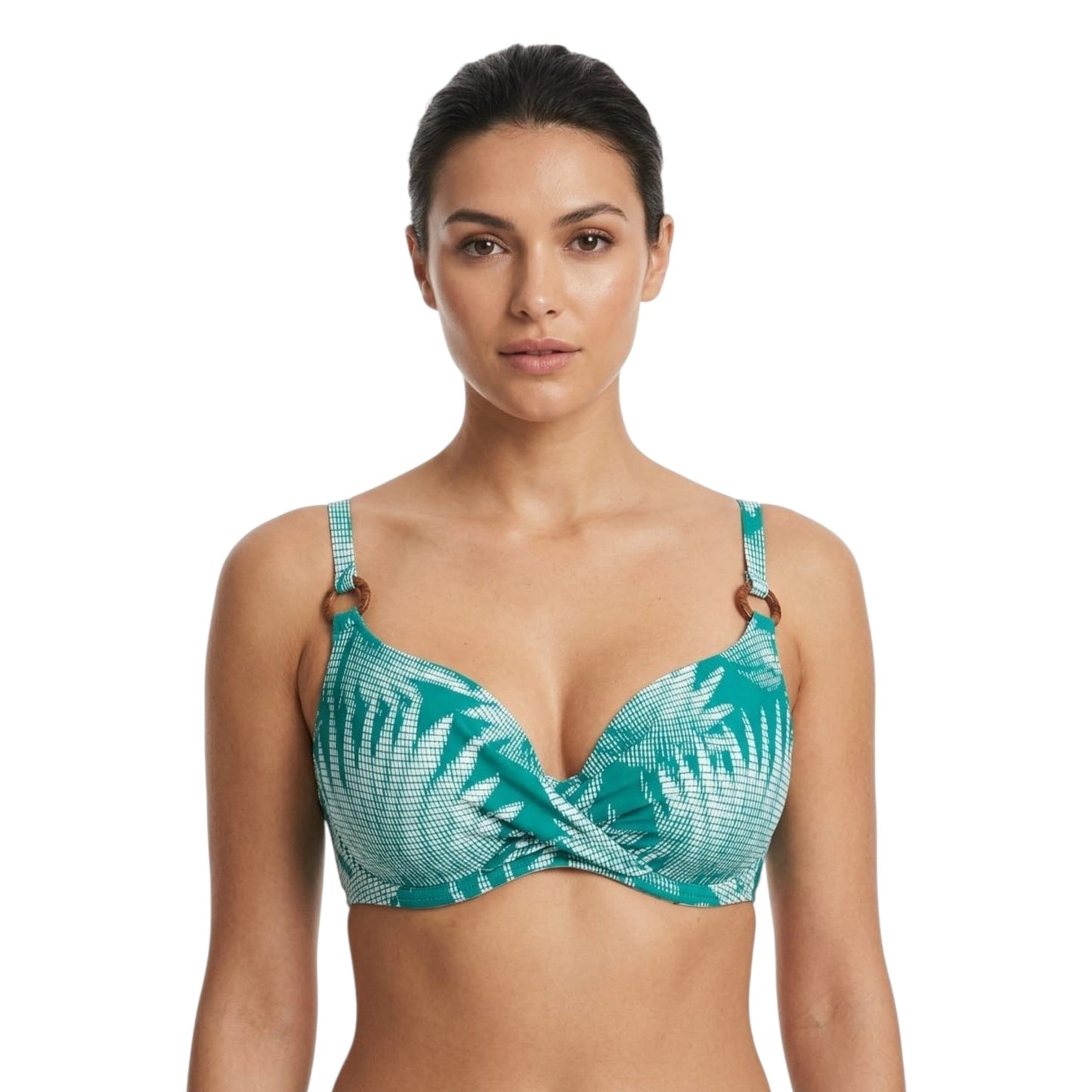 Women's Printed One Pieces Bikini Top,Green